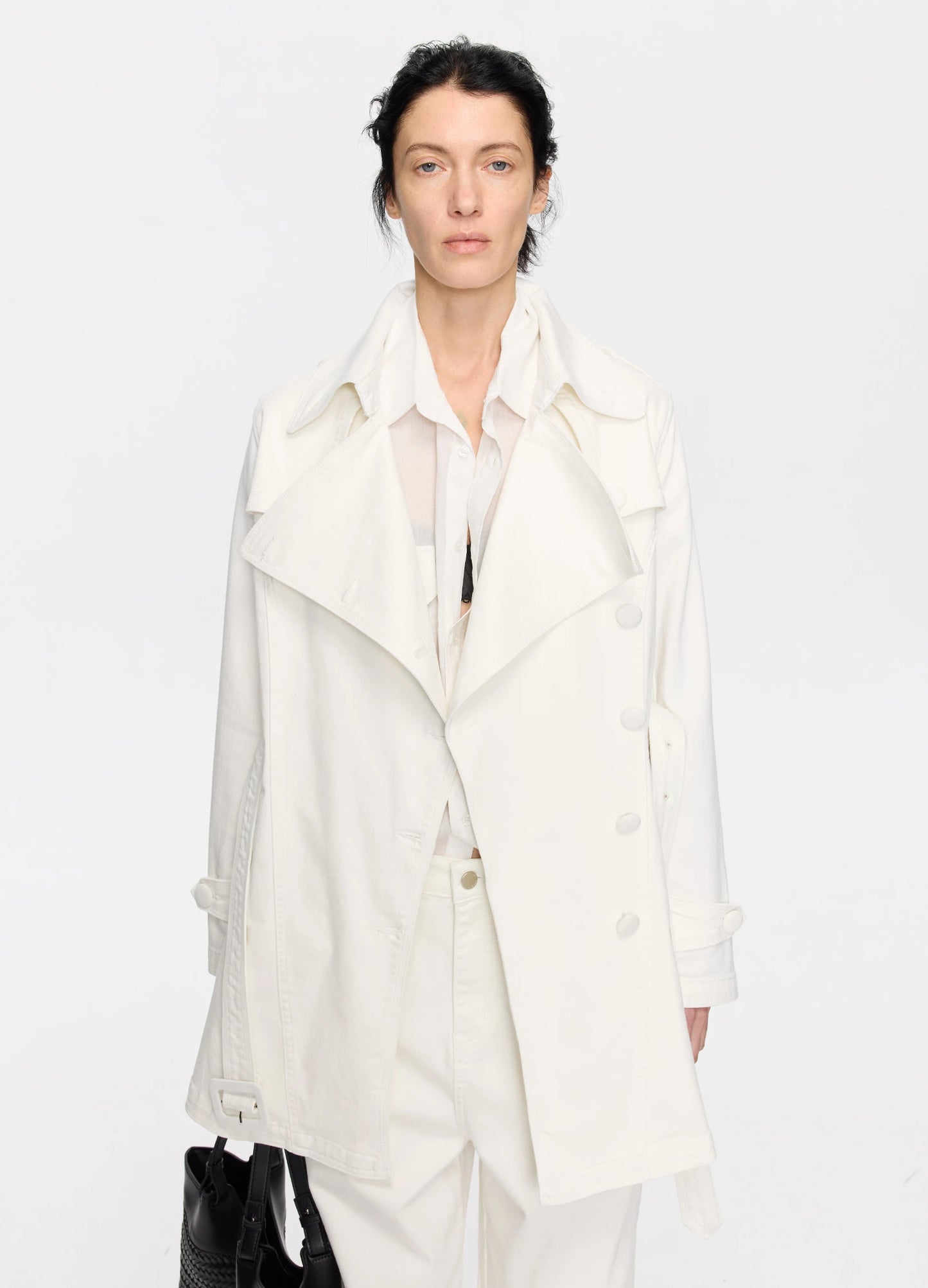 Belted Denim Coat