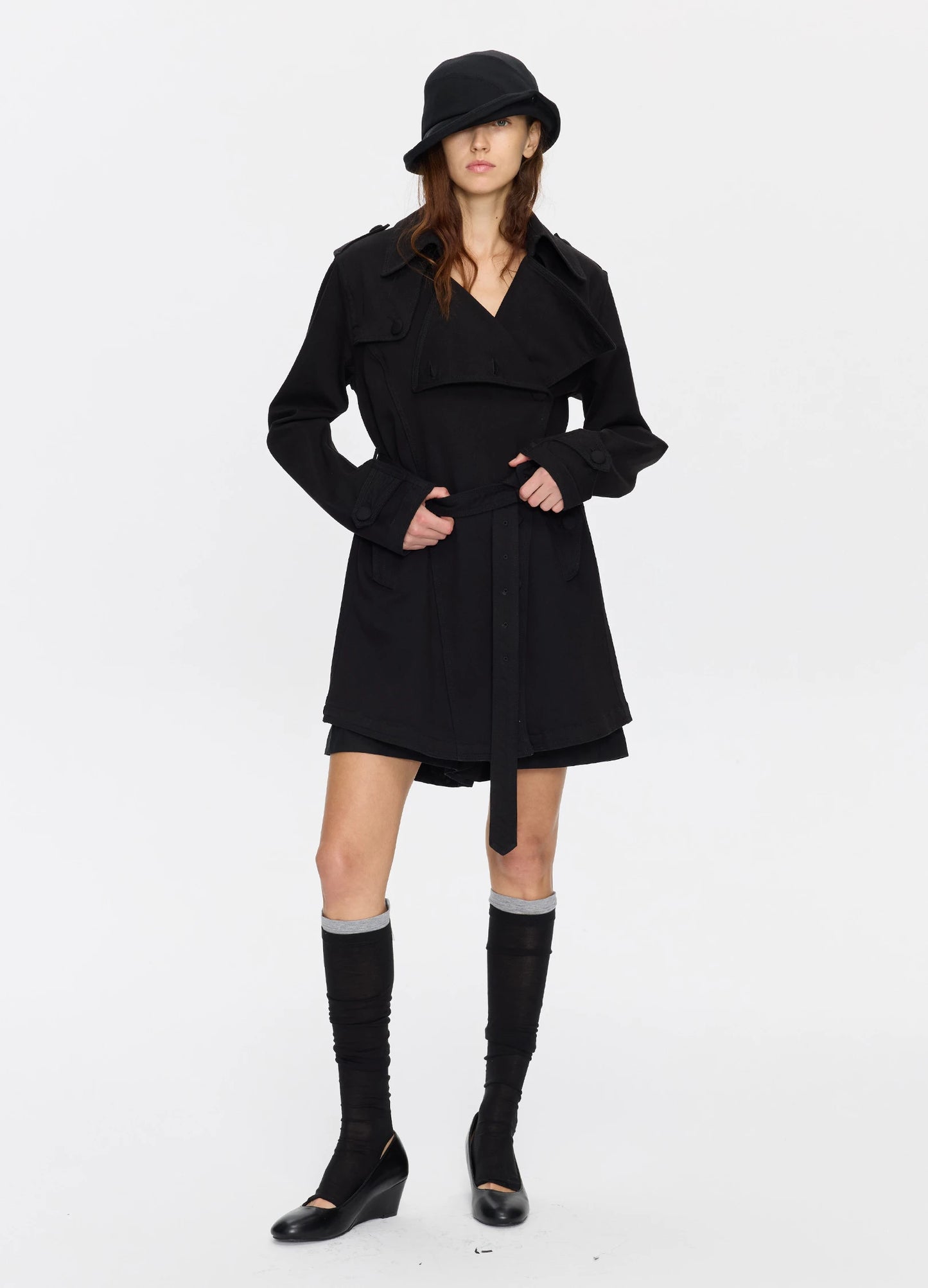 Belted Denim Coat