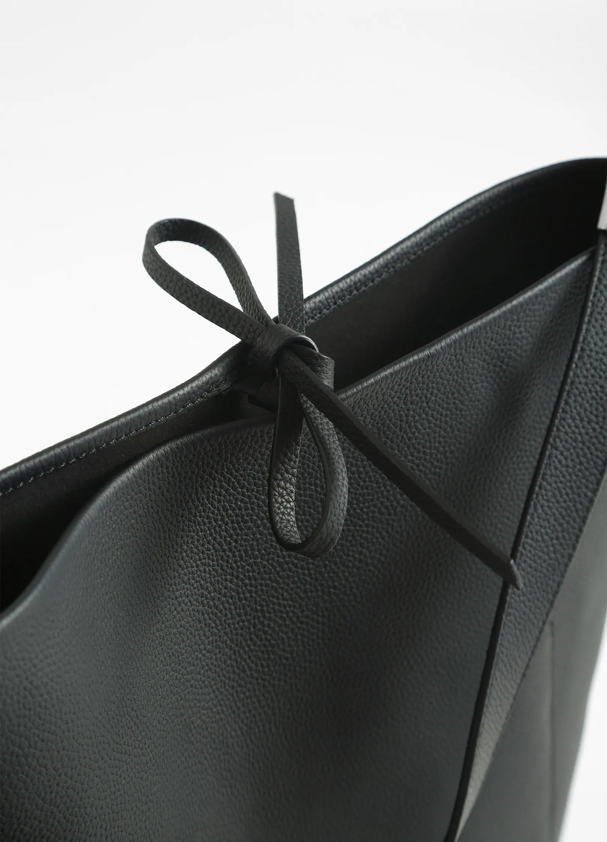 Belted Leather Tote