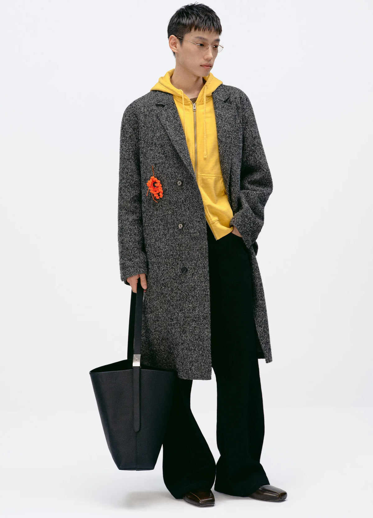 Belted Leather Tote