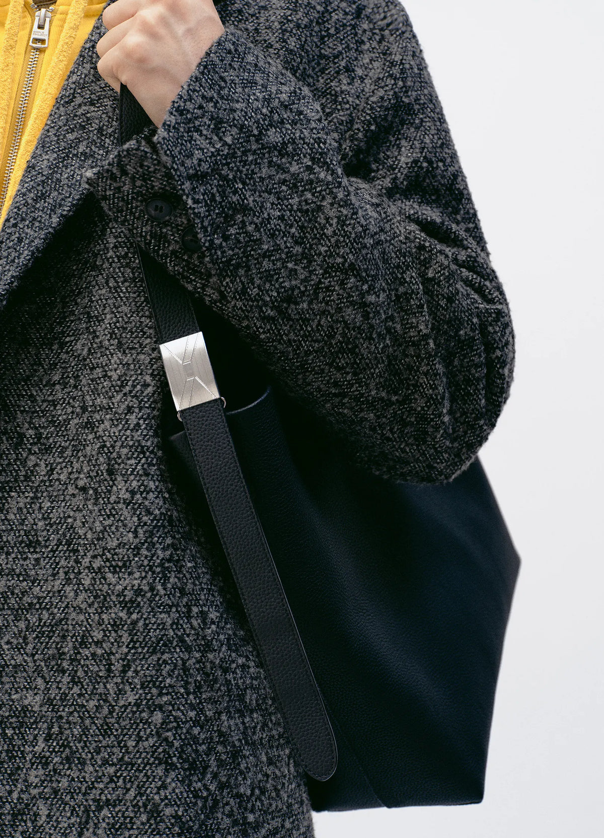 Belted Leather Tote