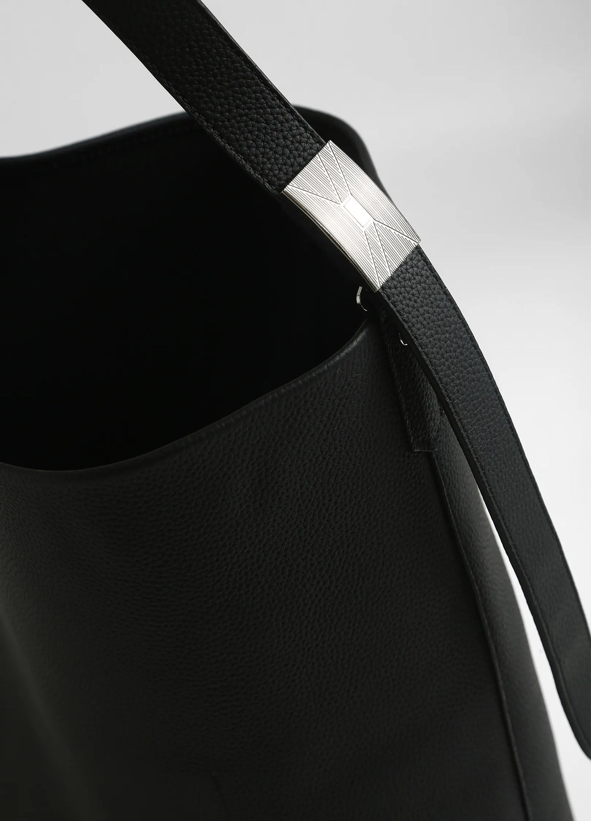 Belted Leather Tote