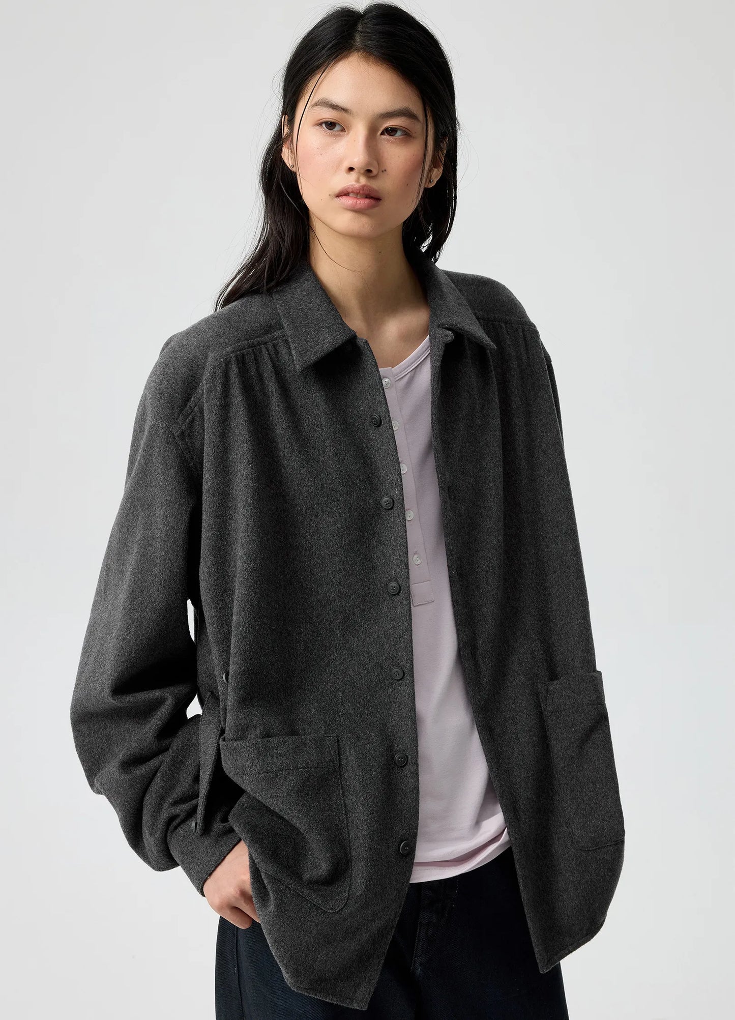 Belted Wool Overshirt