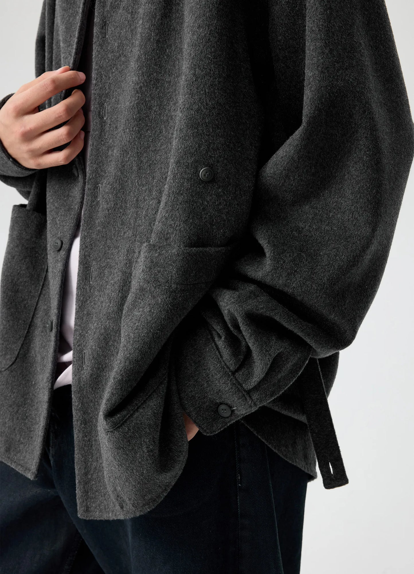 Belted Wool Overshirt