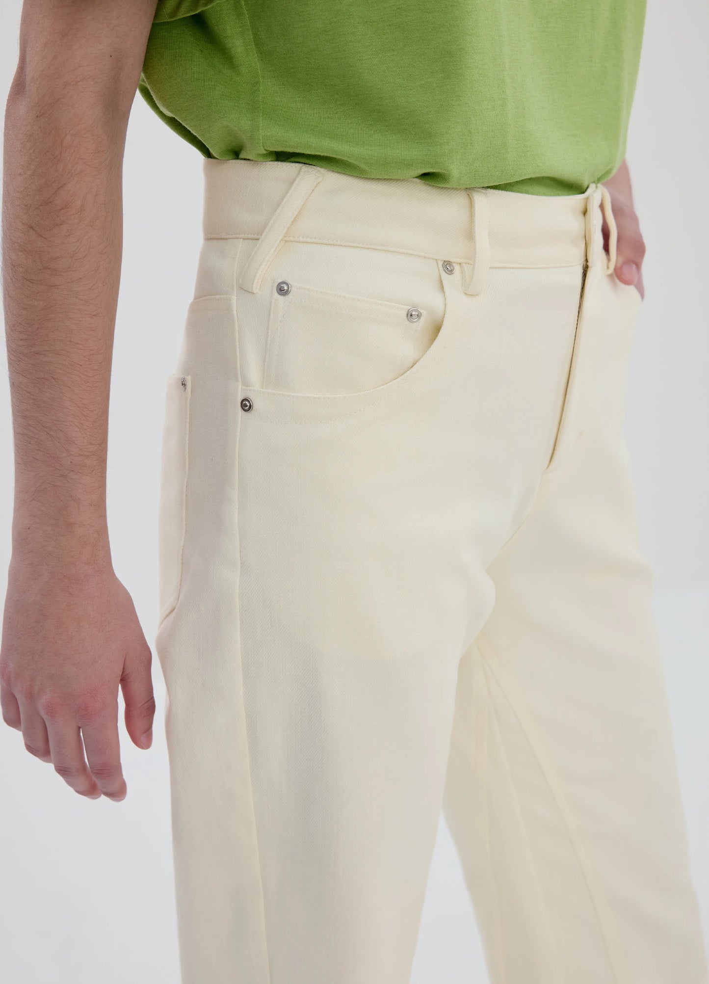 Bootcut Cotton Trousers