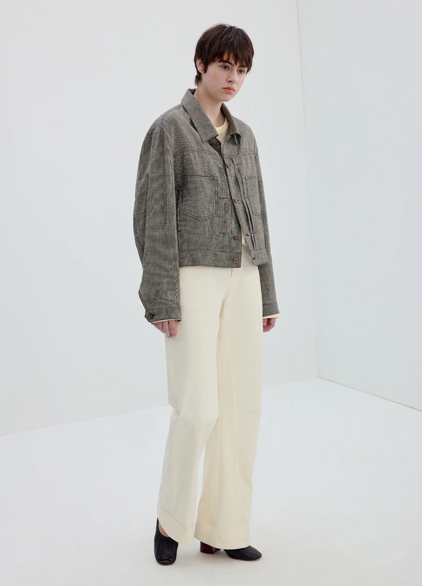 Bootcut Cotton Trousers