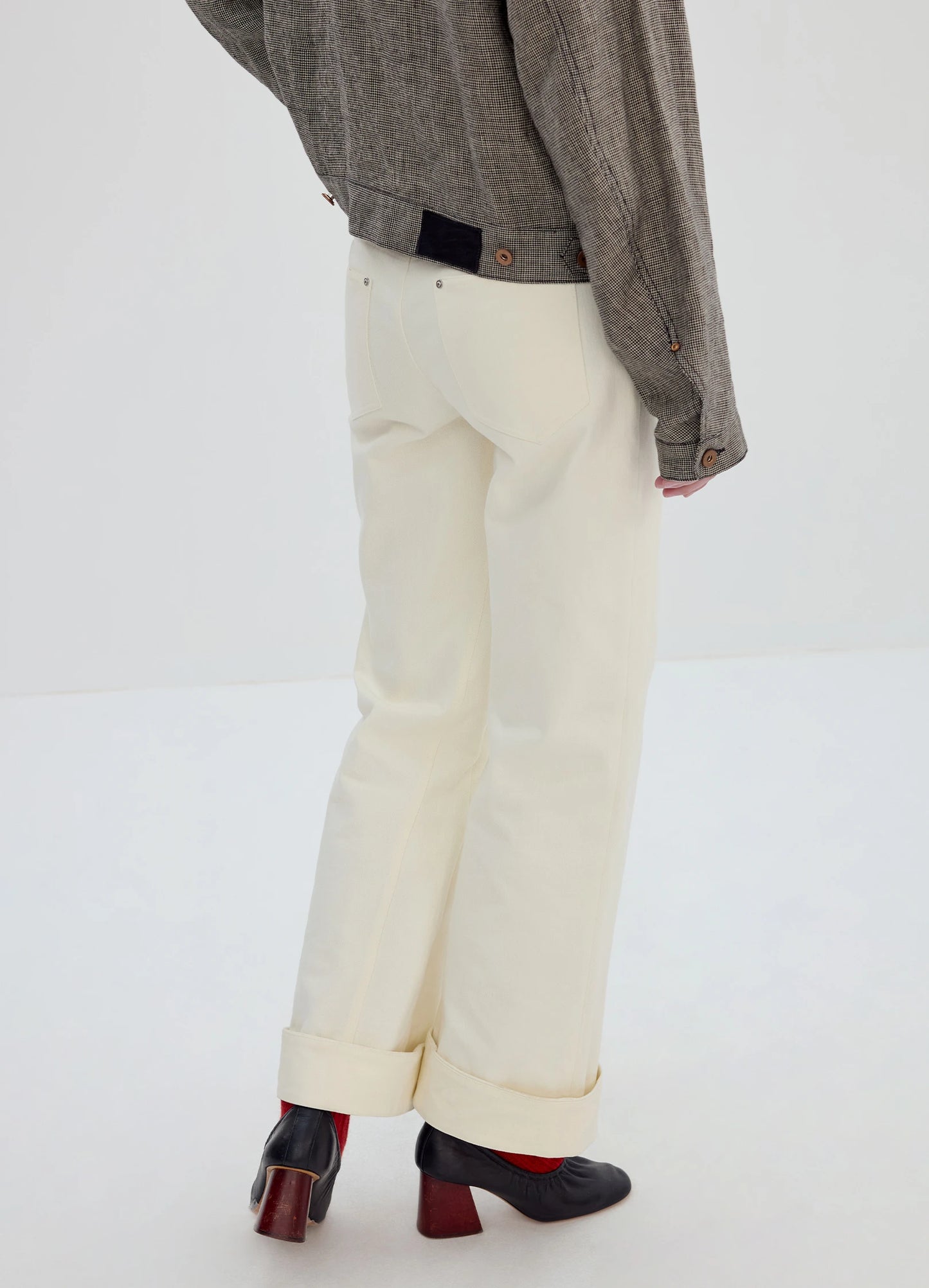 Bootcut Cotton Trousers