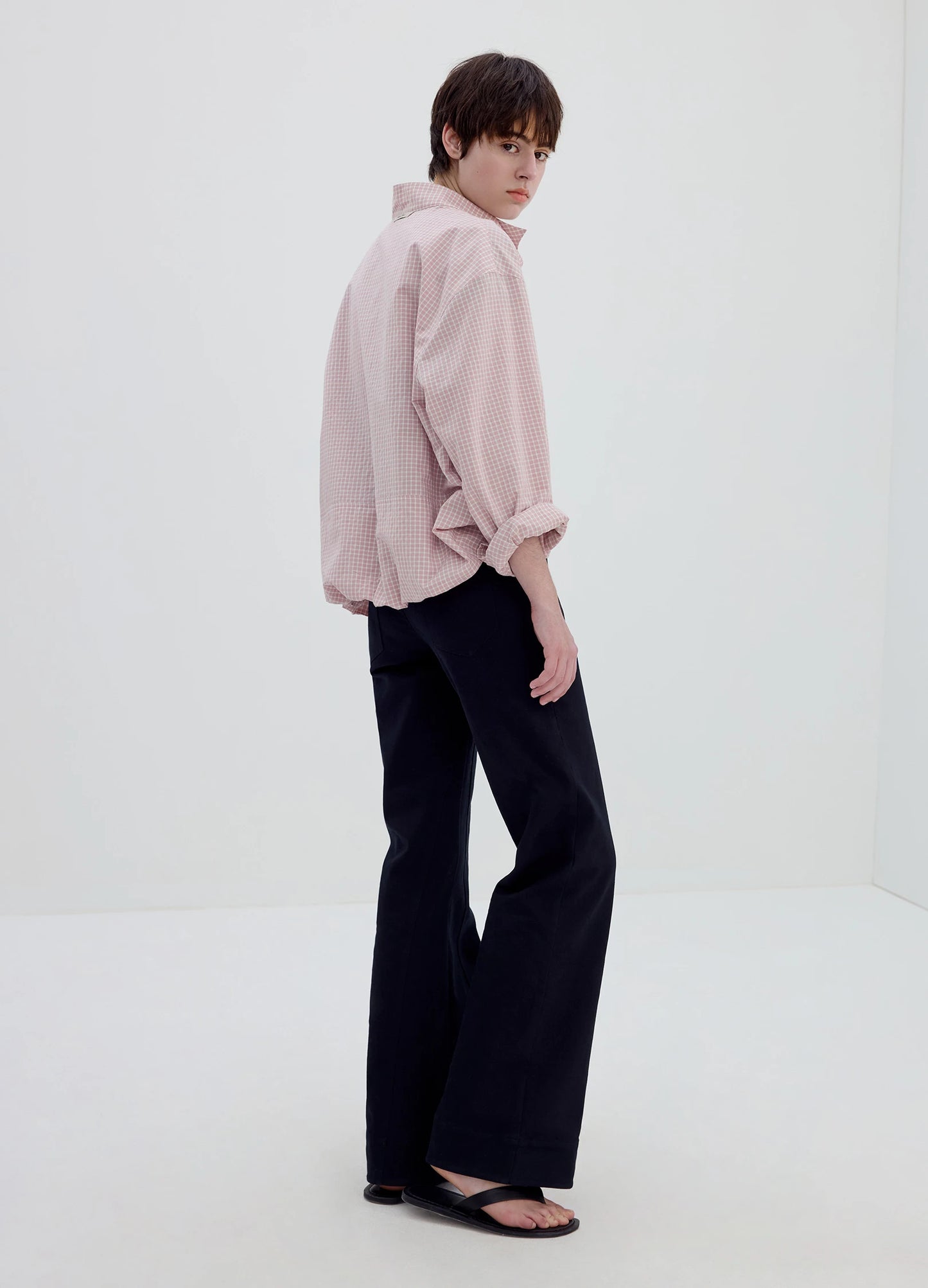 Bootcut Cotton Trousers