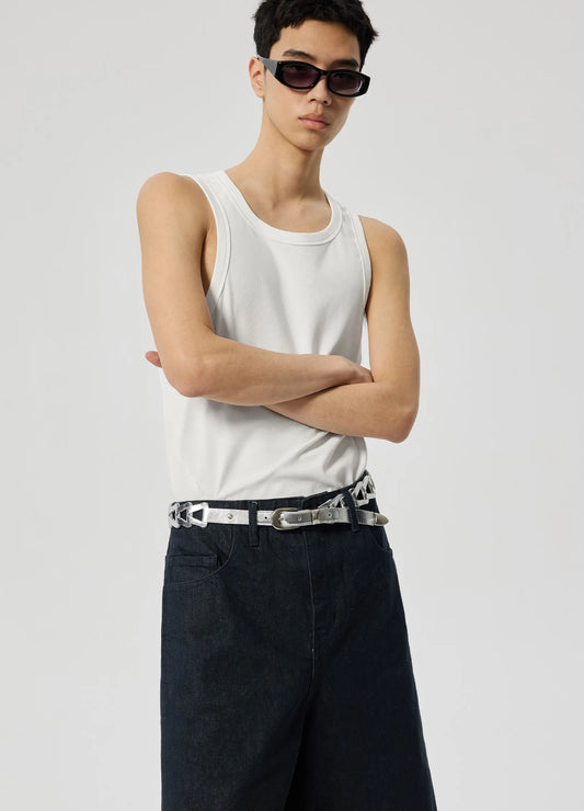 Braided Chrome Belt