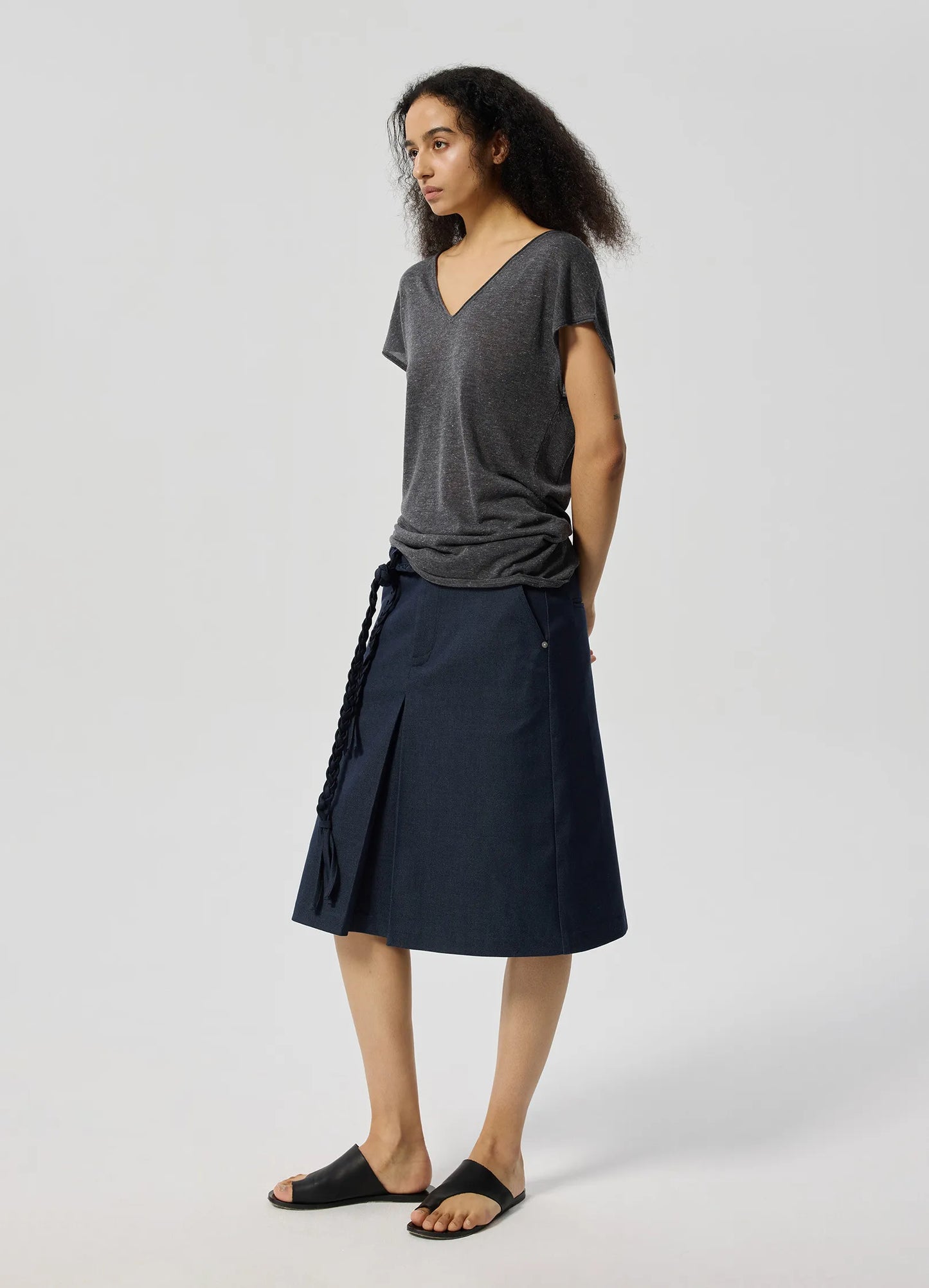 Braided Pleat Skirt