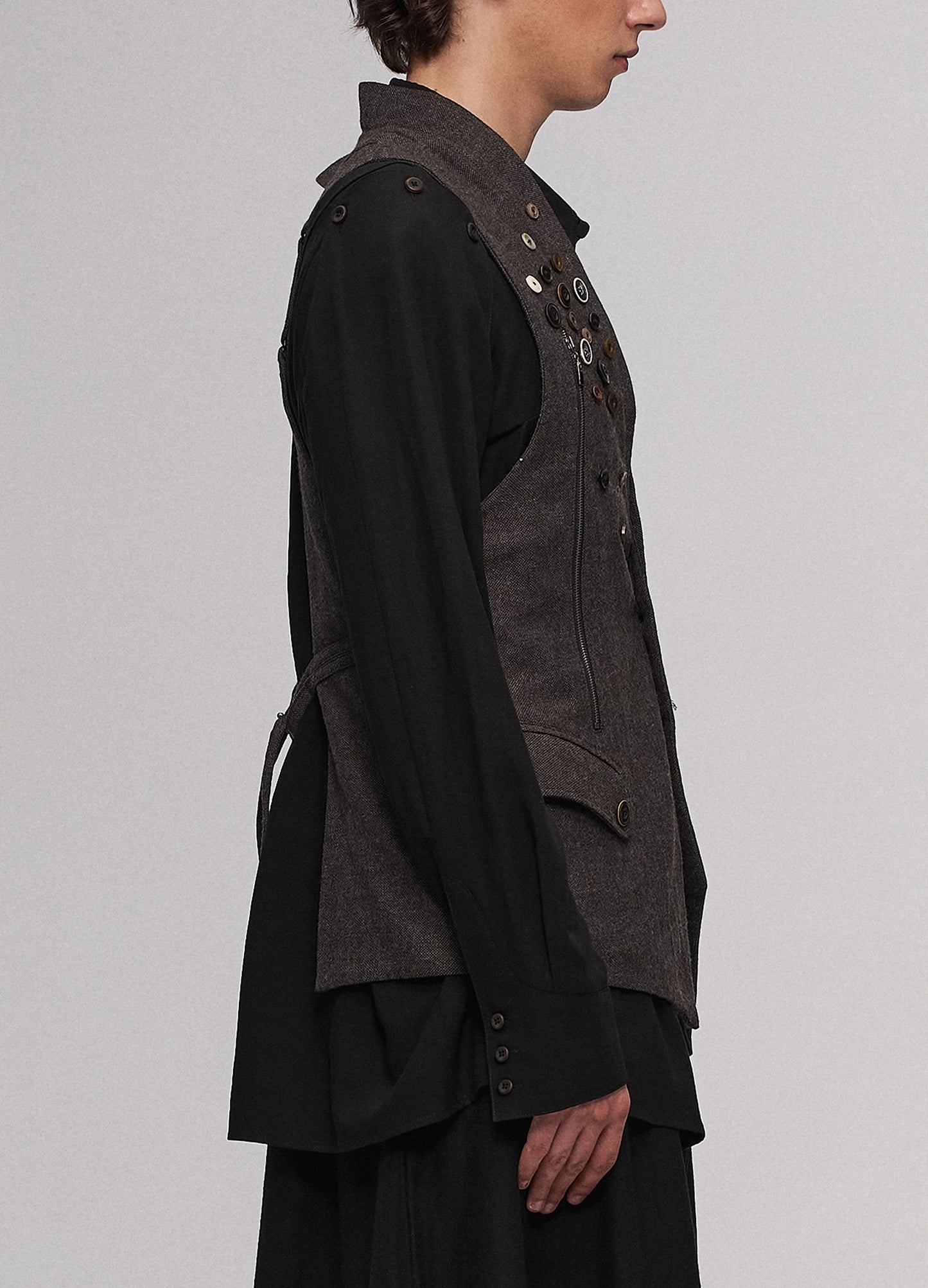 Buttoned Wool Vest