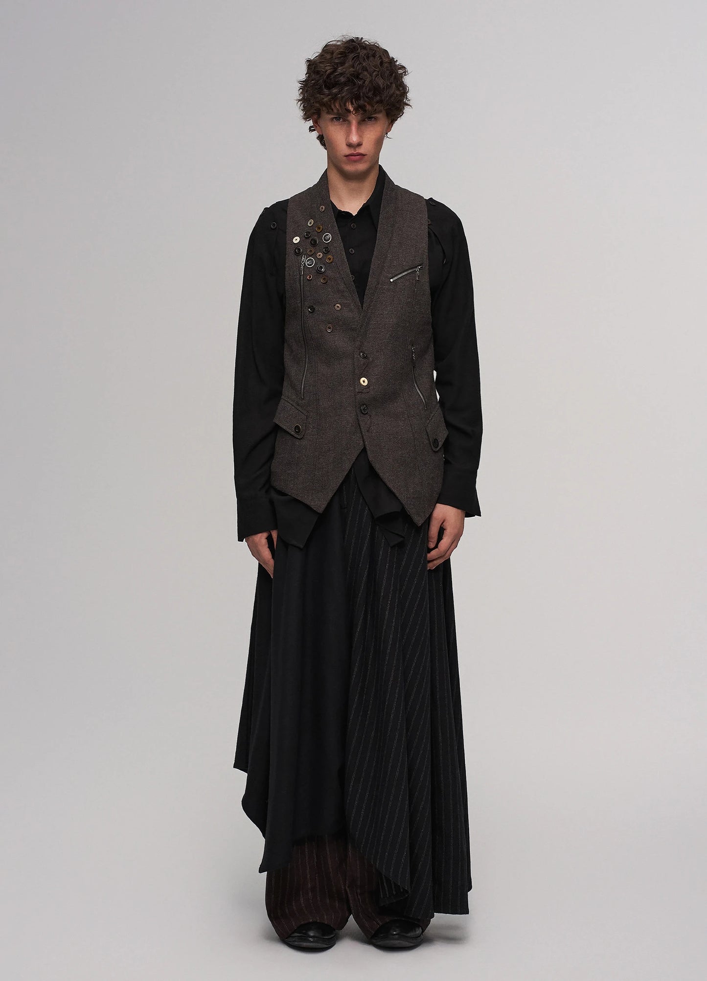 Buttoned Wool Vest