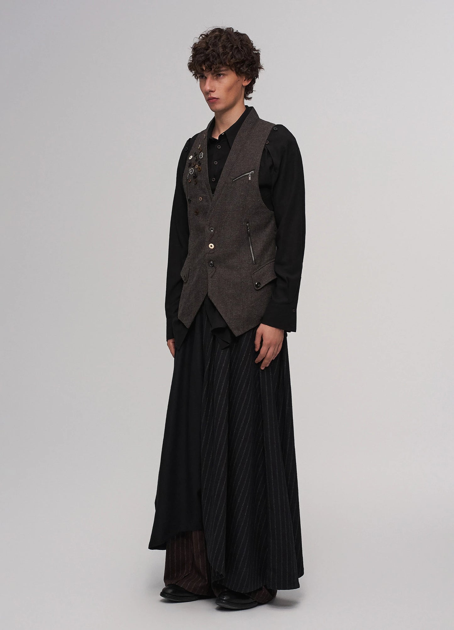 Buttoned Wool Vest