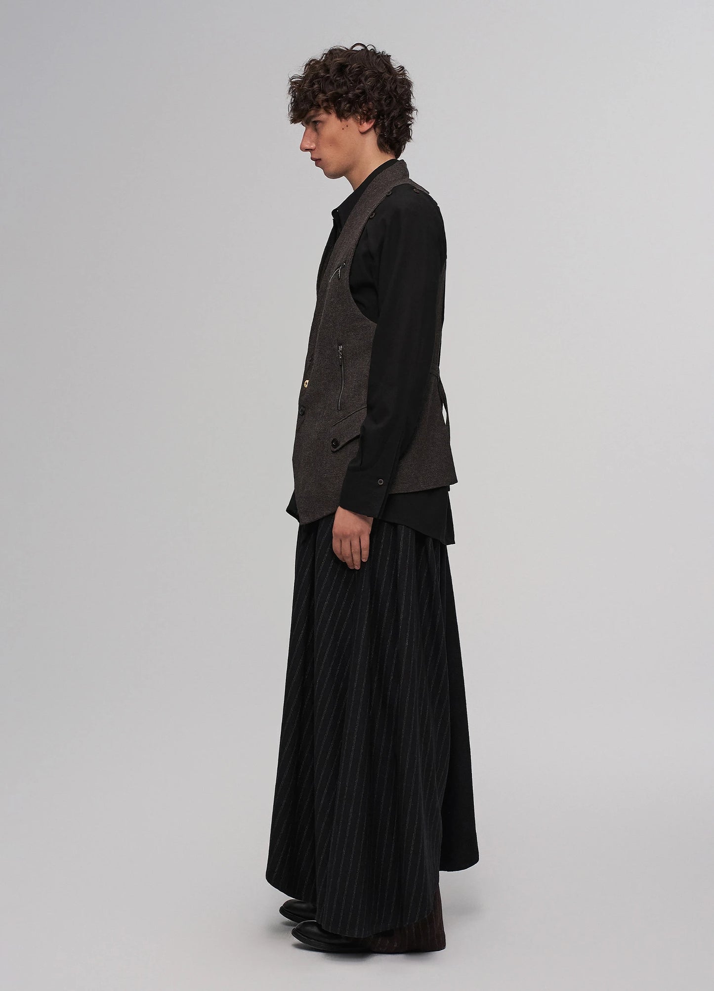 Buttoned Wool Vest