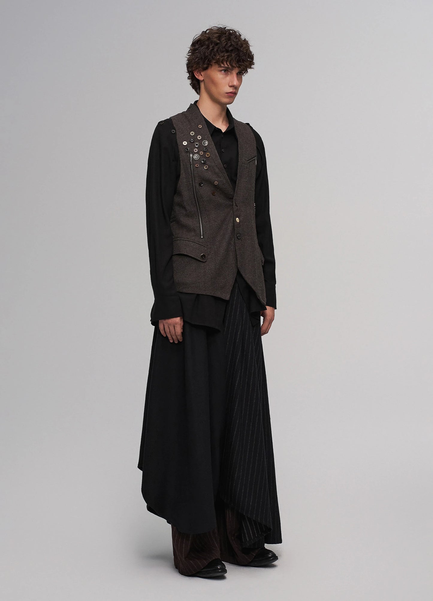 Buttoned Wool Vest