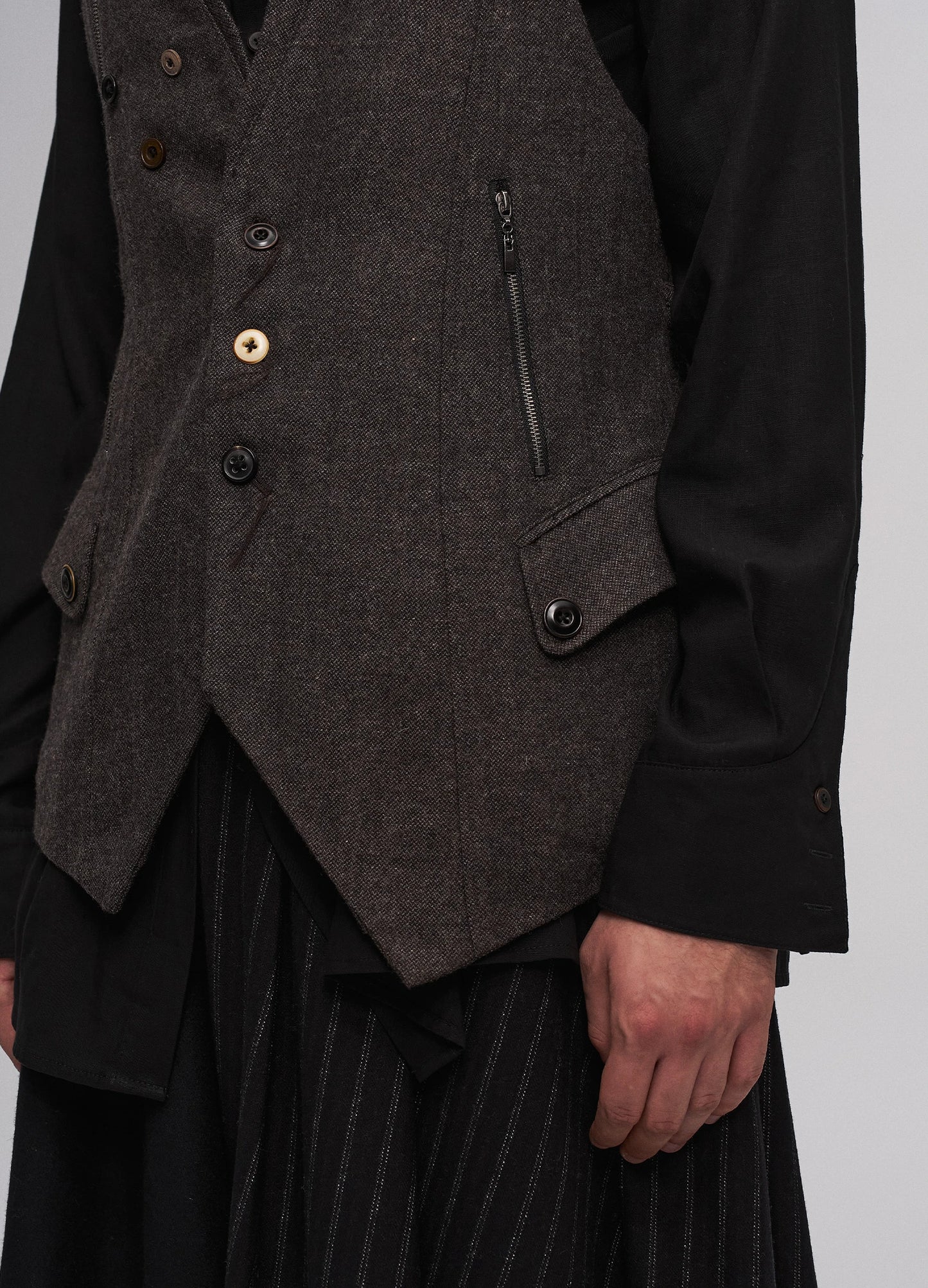 Buttoned Wool Vest