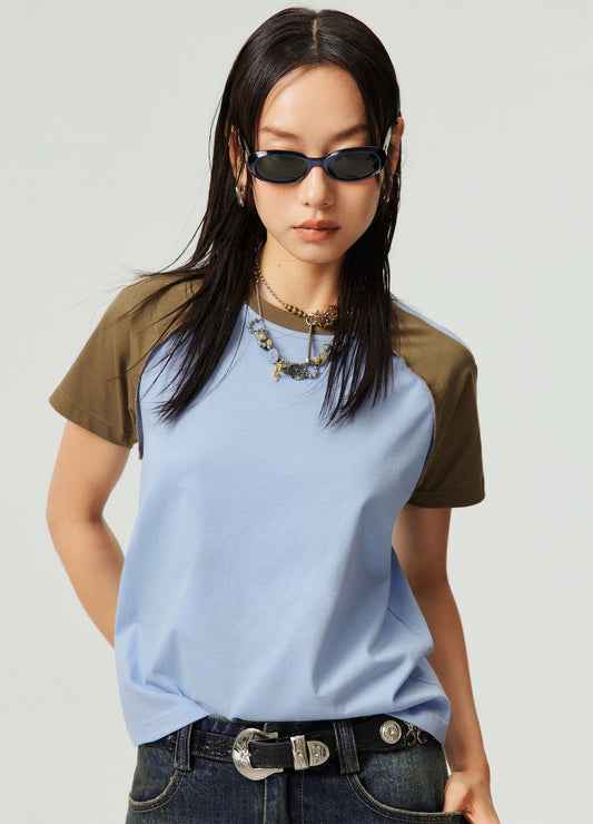 Contrast Sleeve Tee