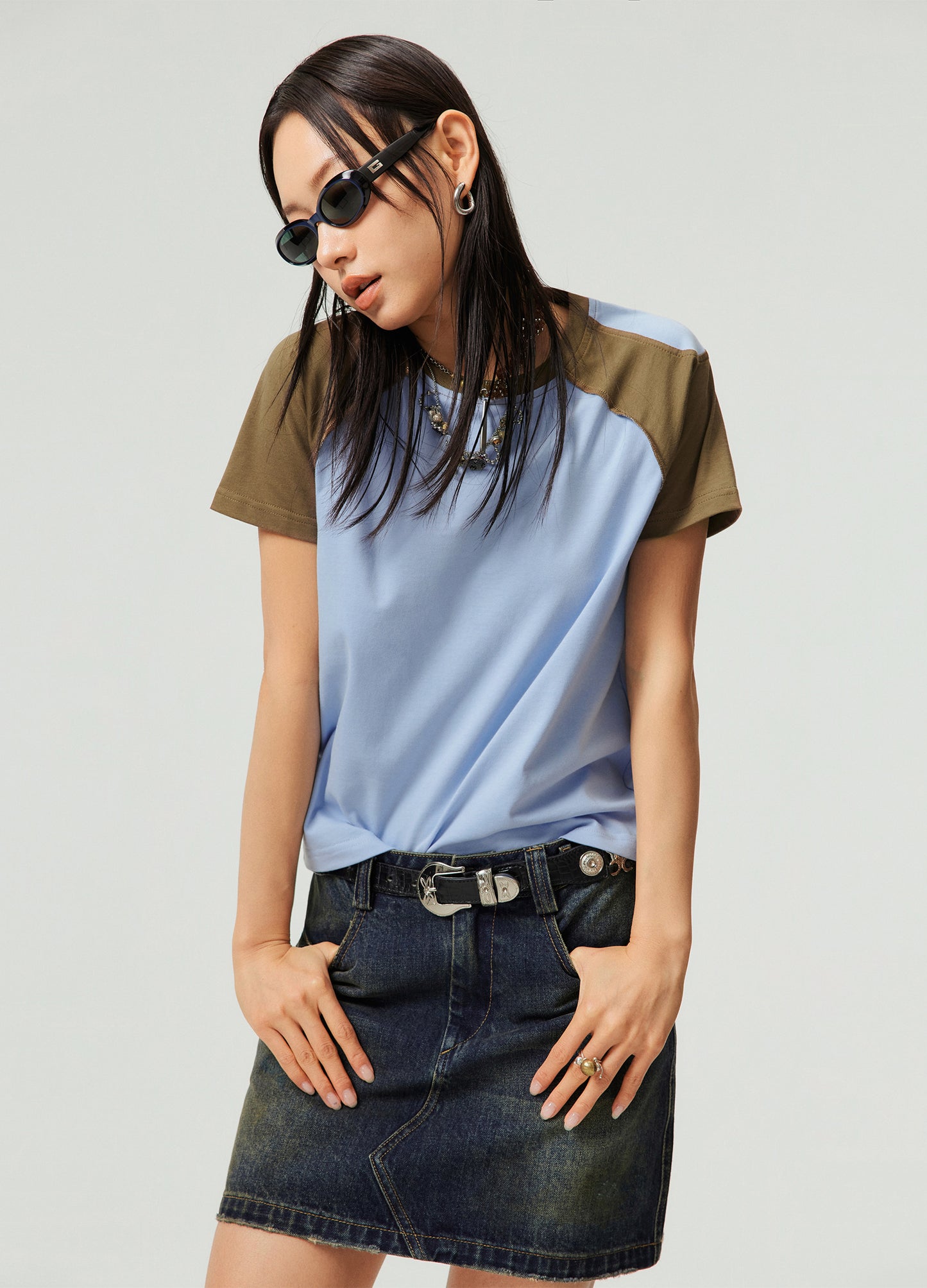 Contrast Sleeve Tee