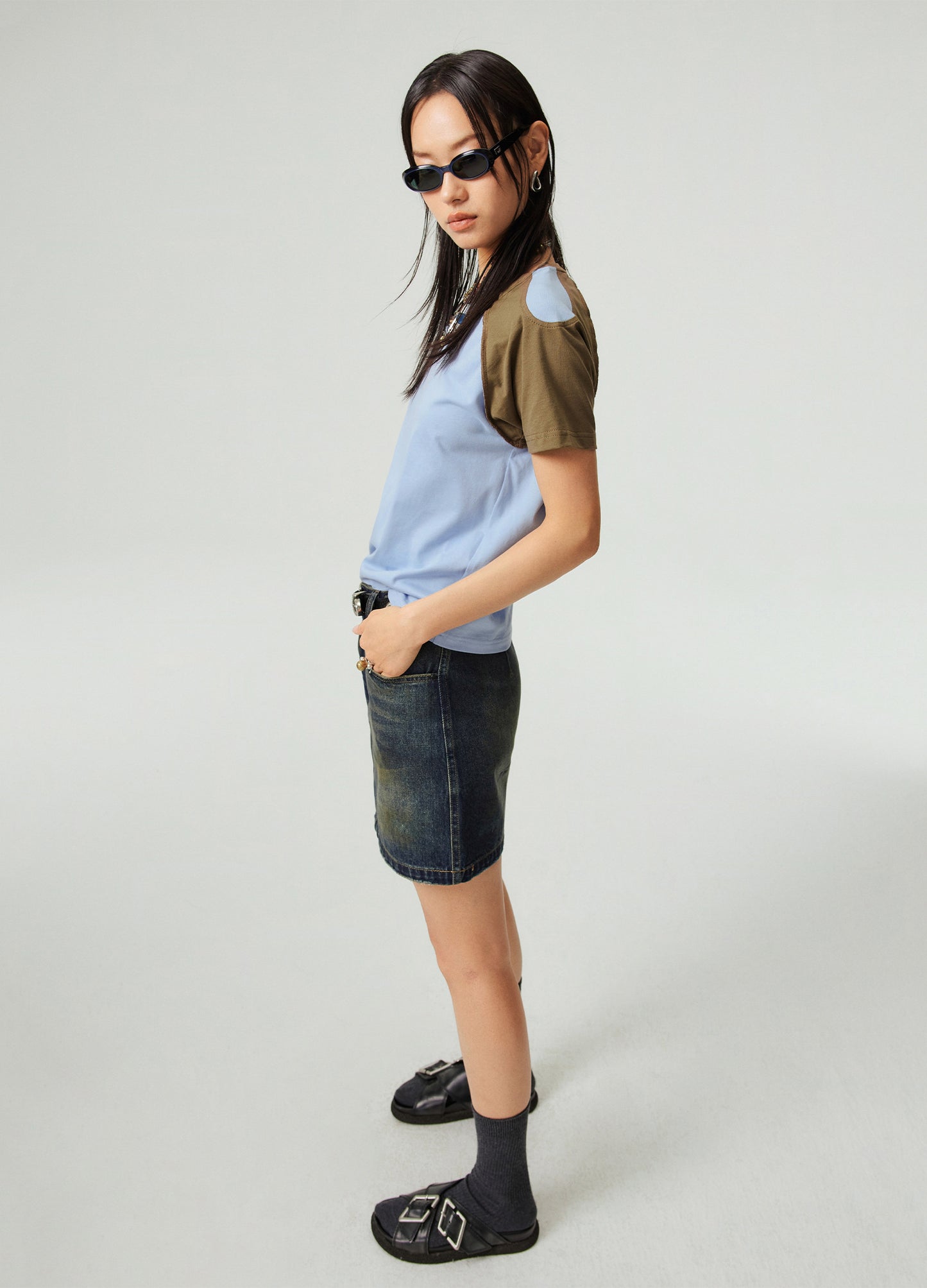 Contrast Sleeve Tee