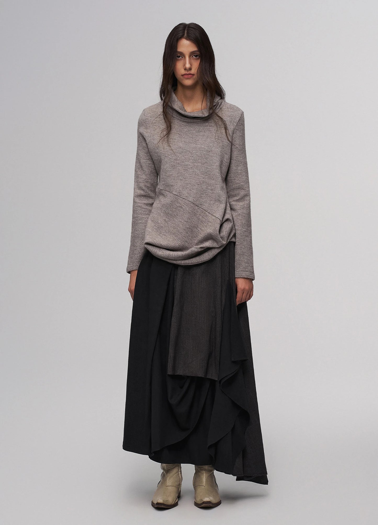 Cascade Draped Skirt
