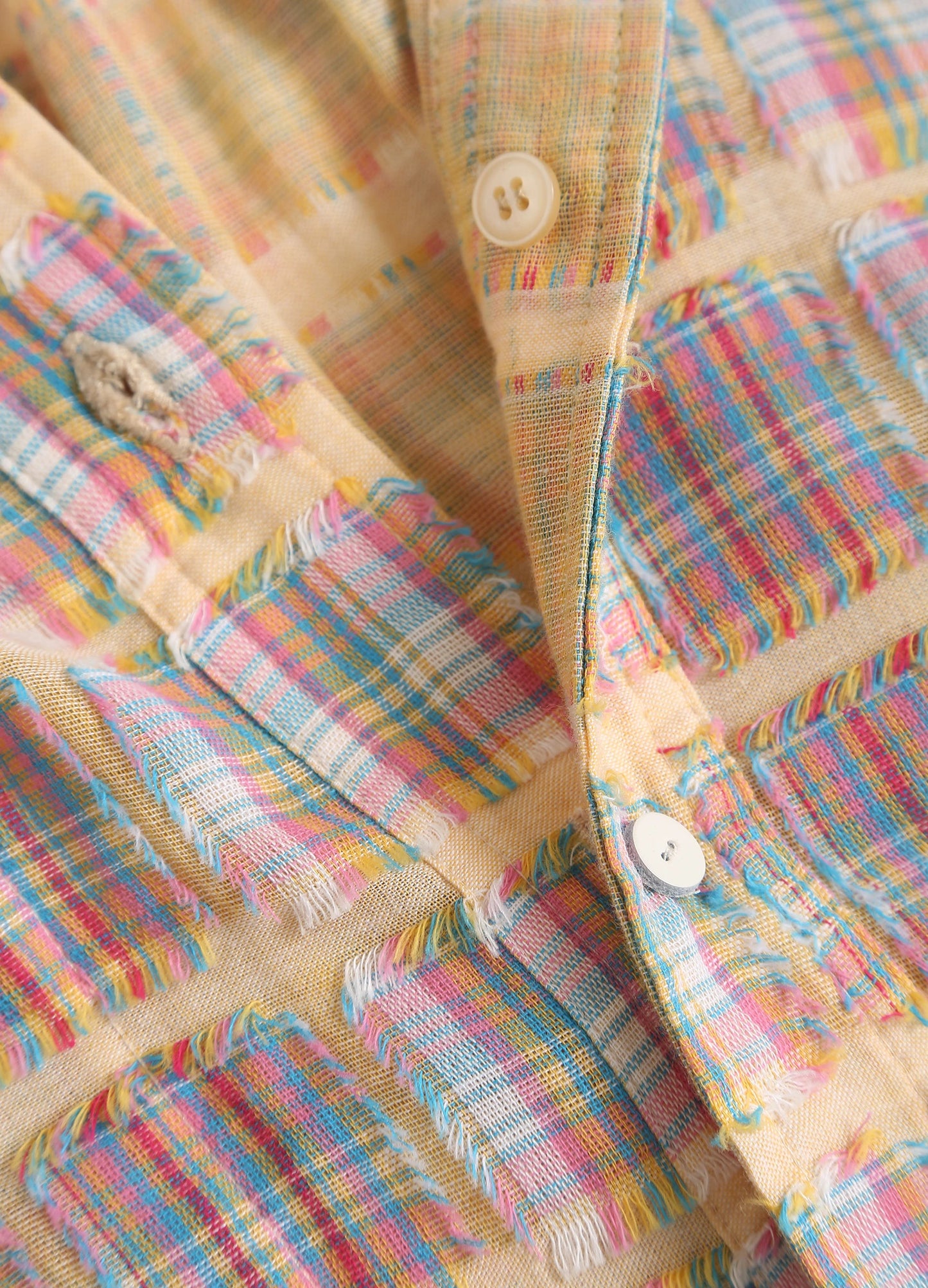 Checked Fringe Shirt