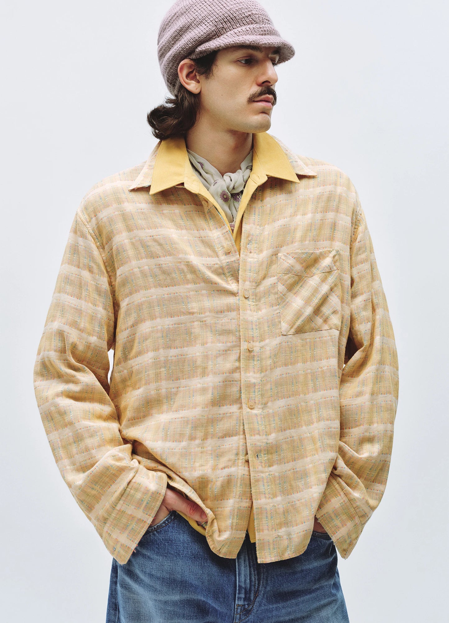 Checked Fringe Shirt