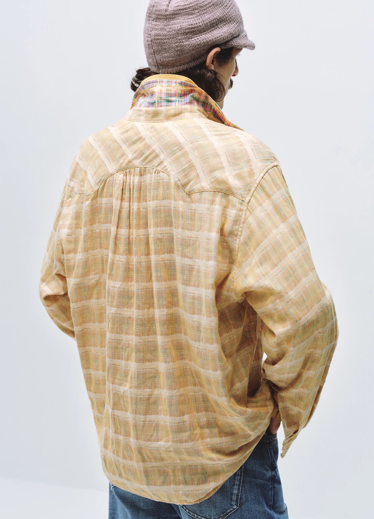 Checked Fringe Shirt