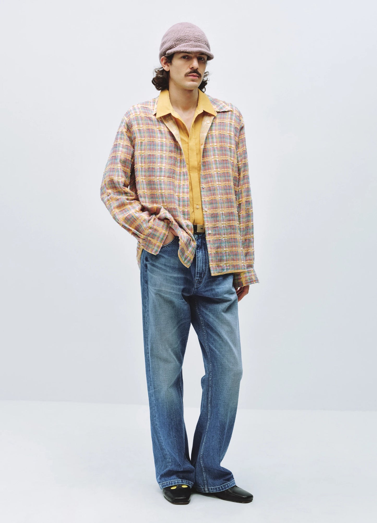 Checked Fringe Shirt