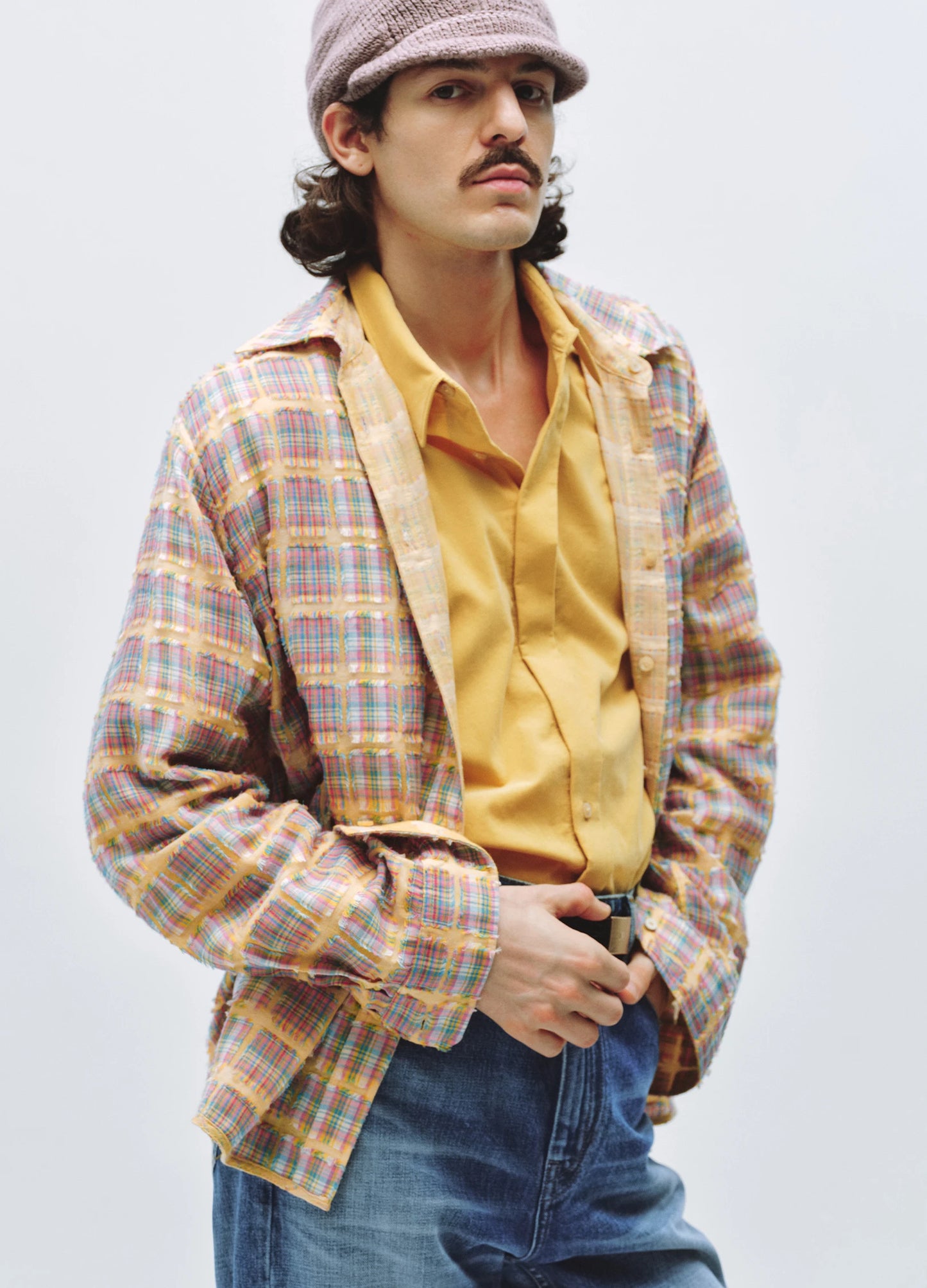 Checked Fringe Shirt