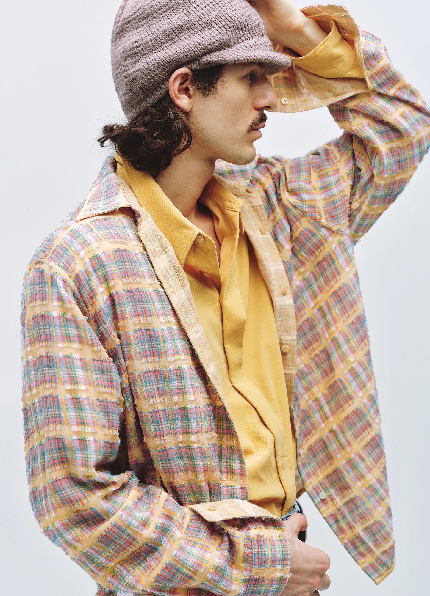 Checked Fringe Shirt