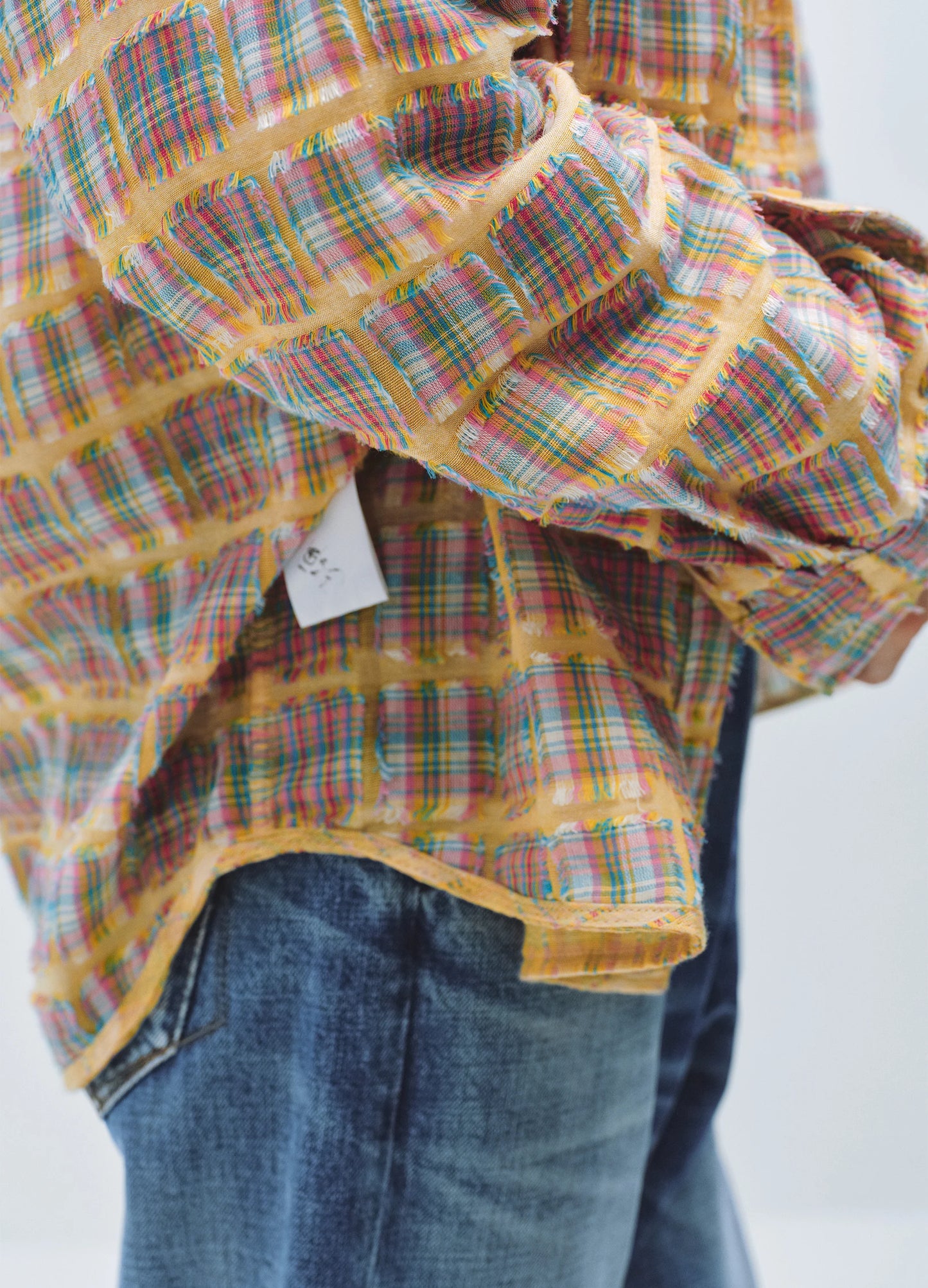 Checked Fringe Shirt