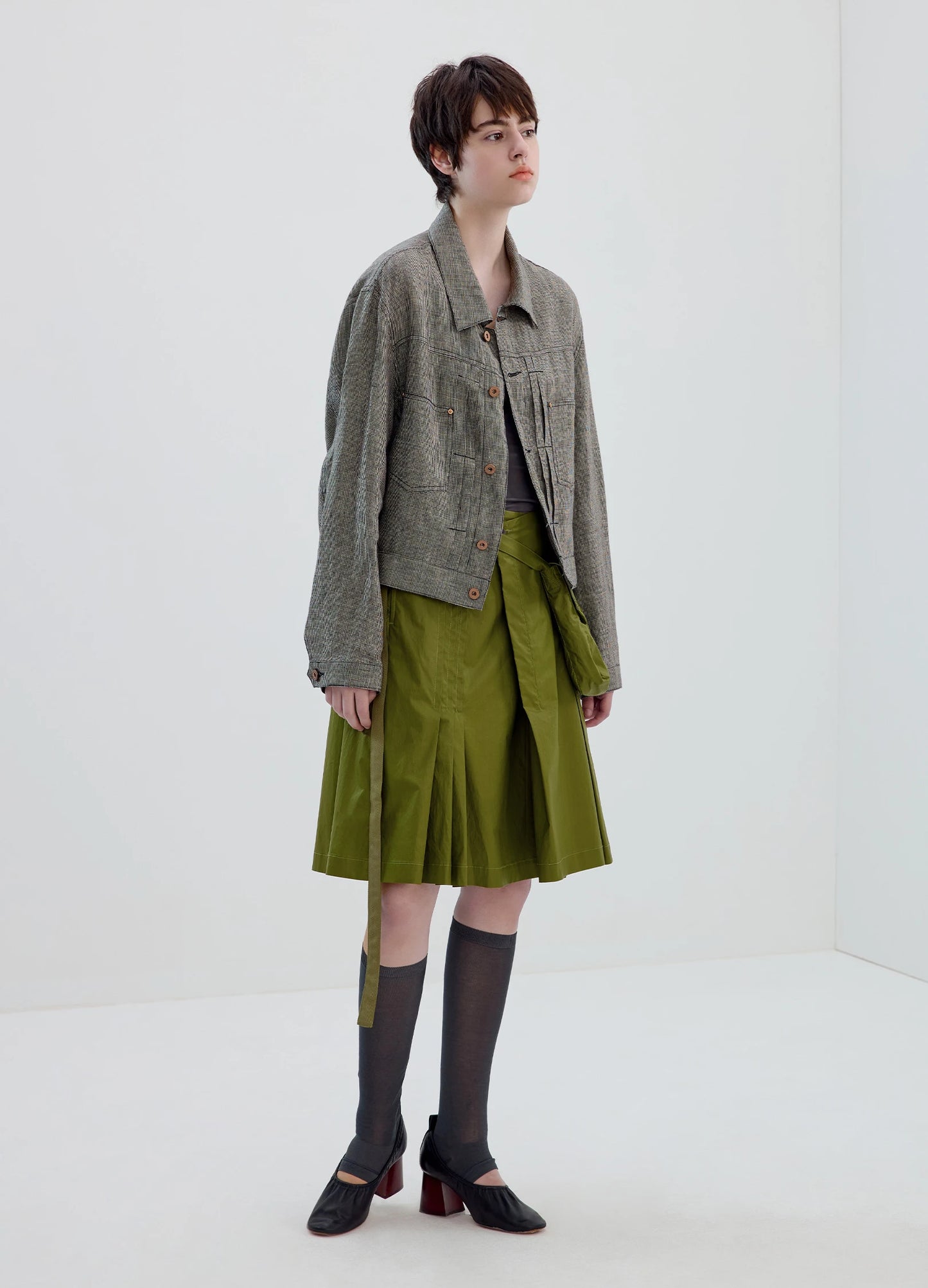 Coated A Line Skirt