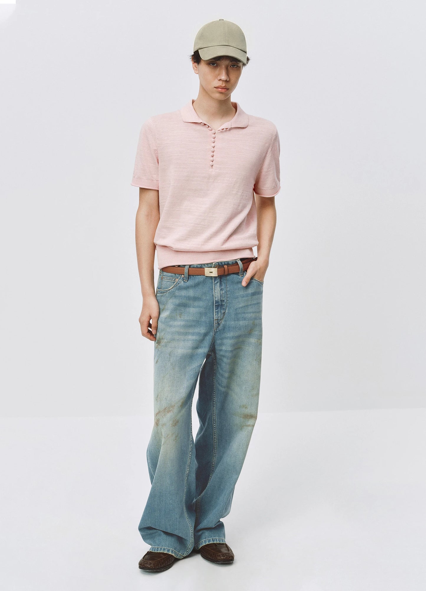Contrast Knitted Polo