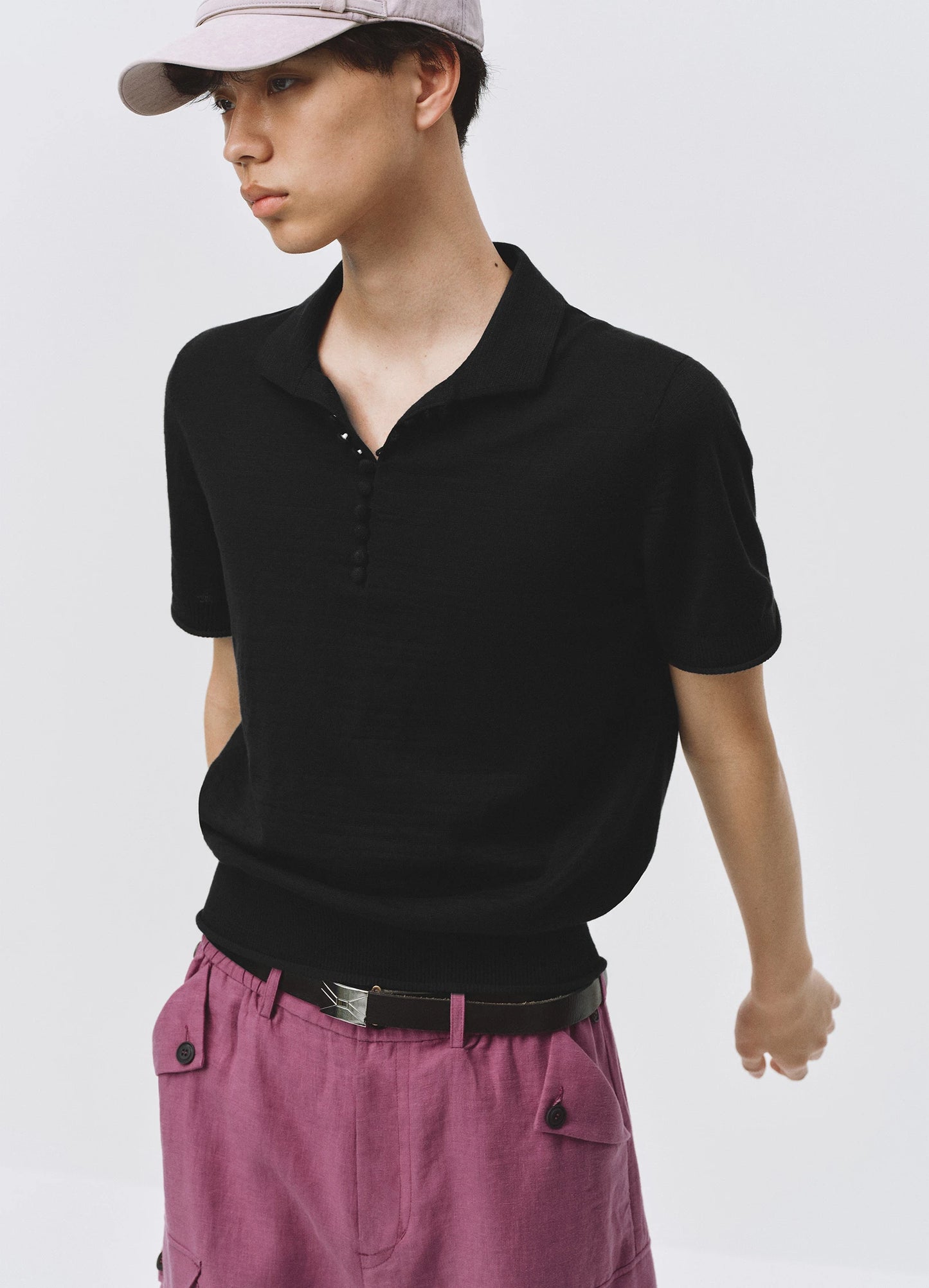 Contrast Knitted Polo