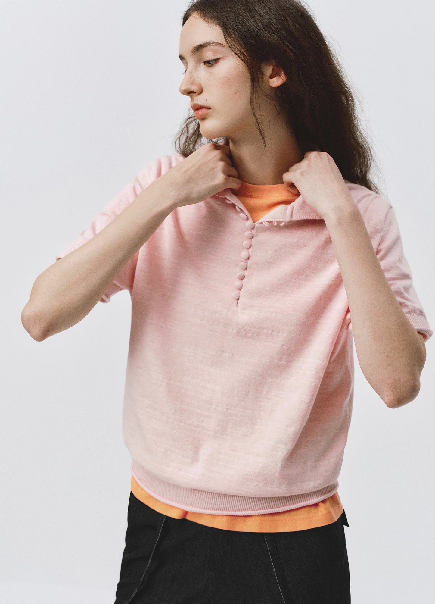 Contrast Knitted Polo