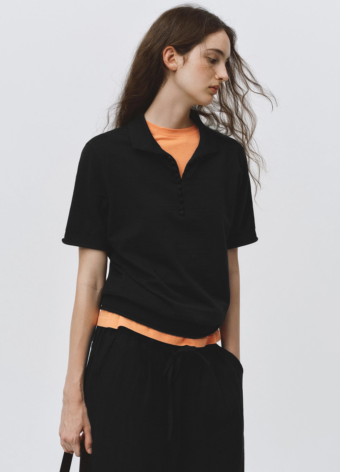 Contrast Knitted Polo