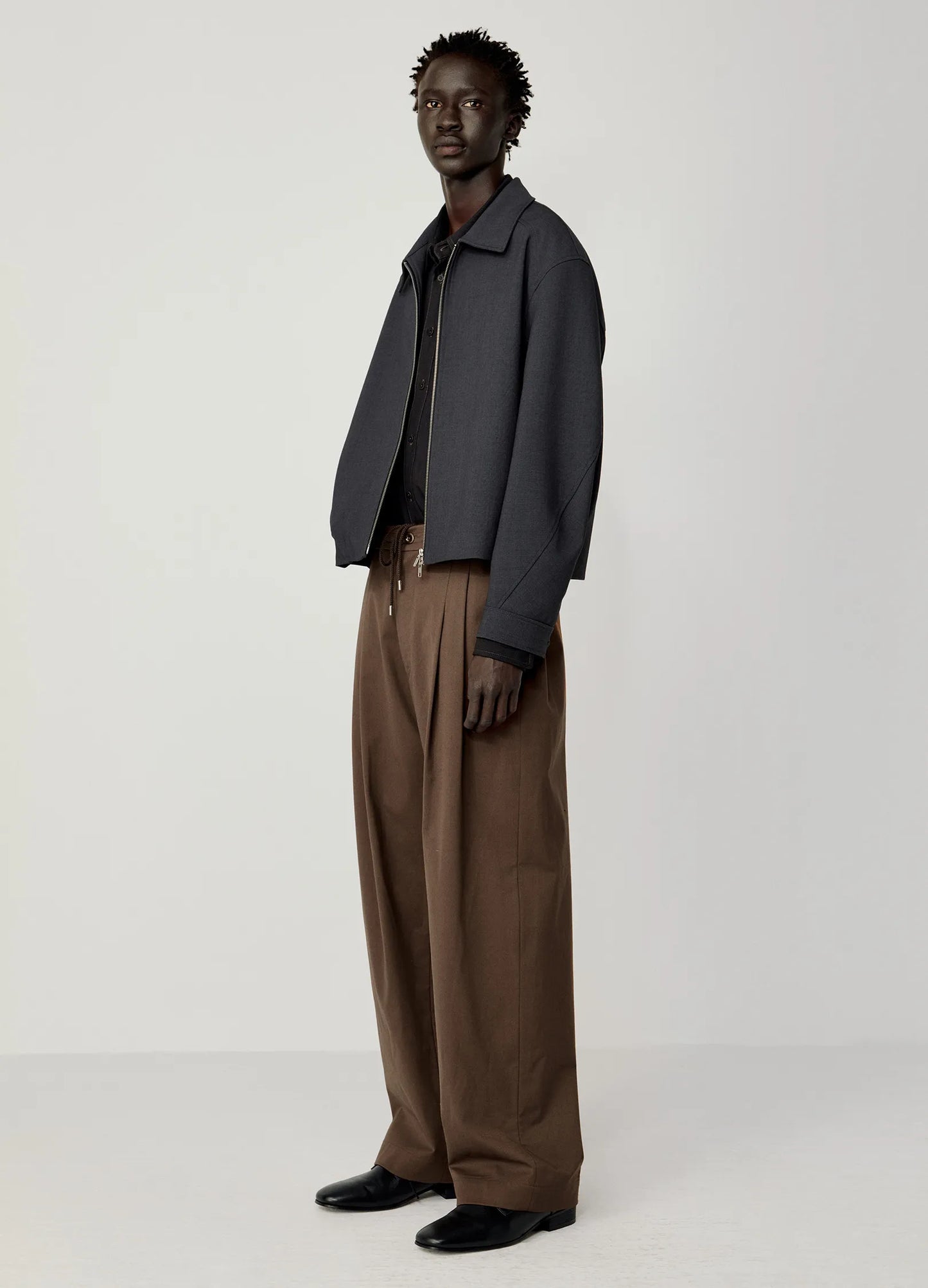 Cropped Lapel Jacket