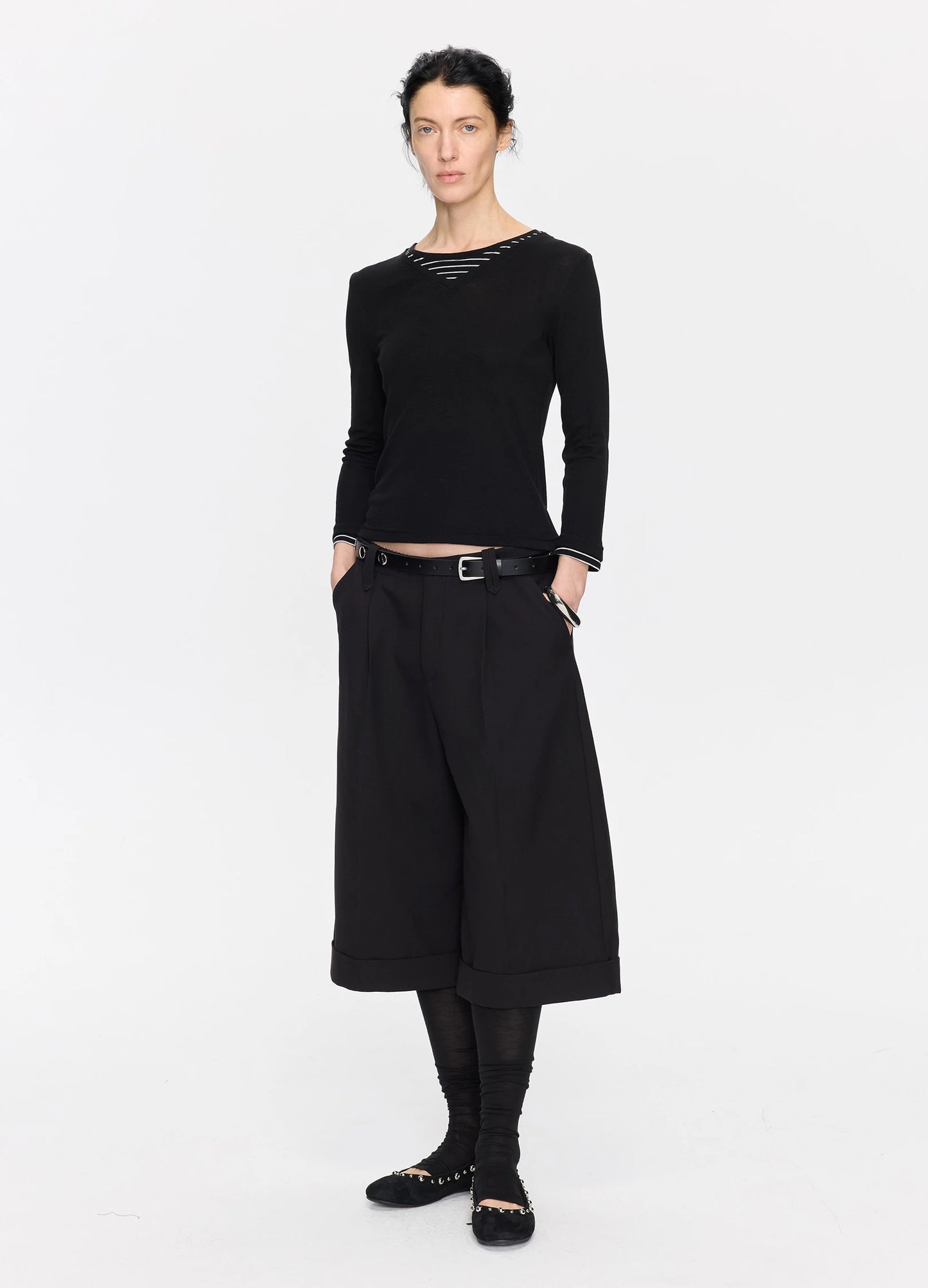 Cropped Tailored Trousers
