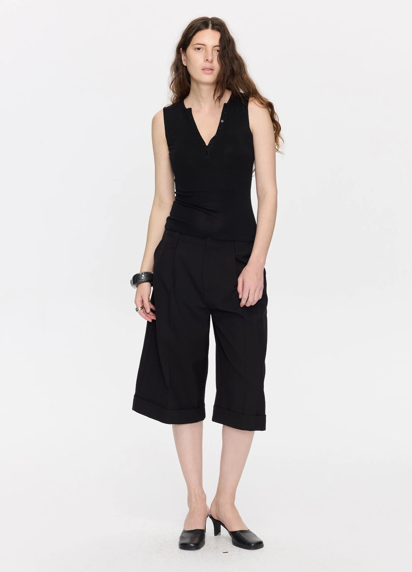 Cropped Tailored Trousers