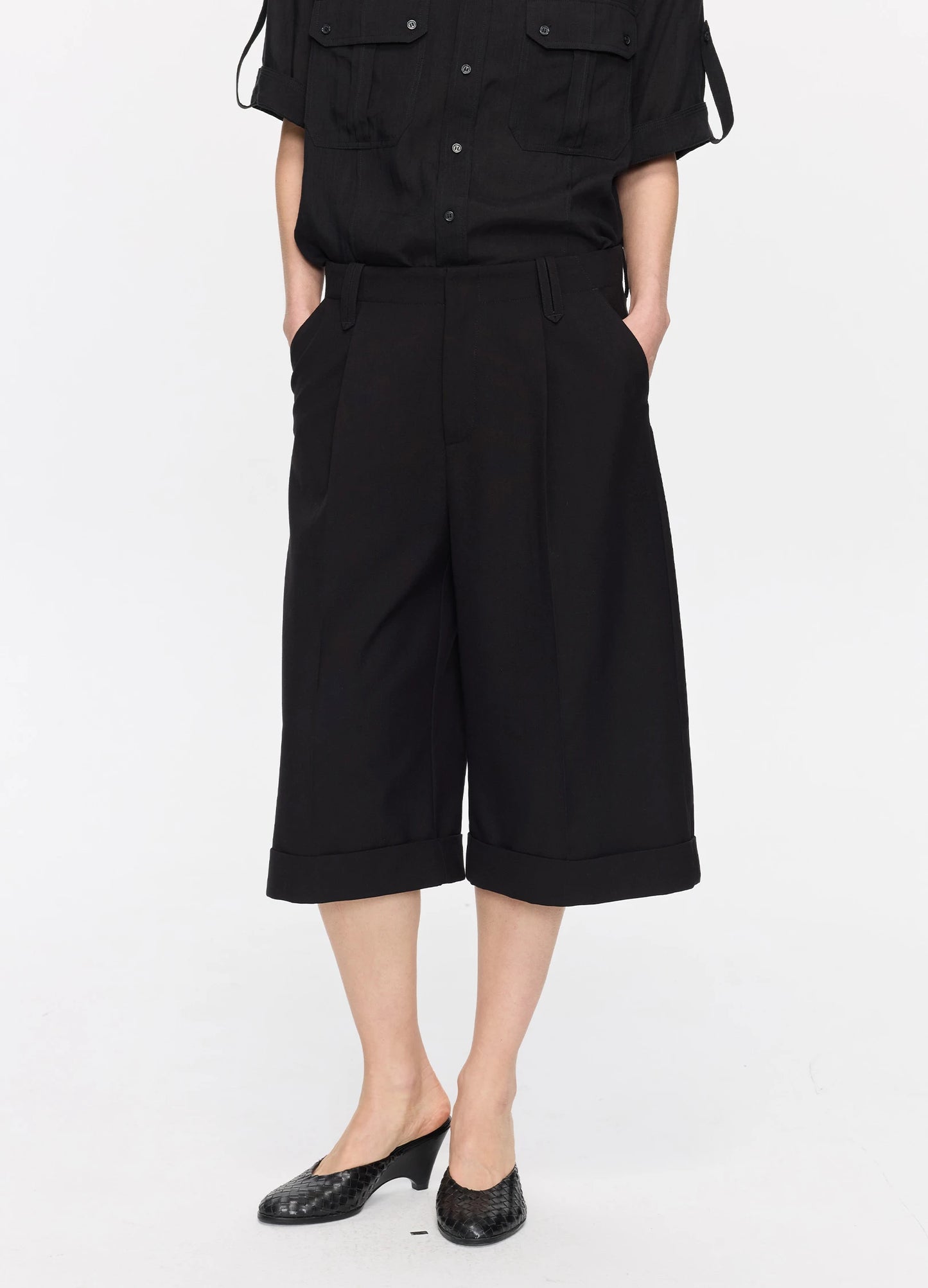 Cropped Tailored Trousers