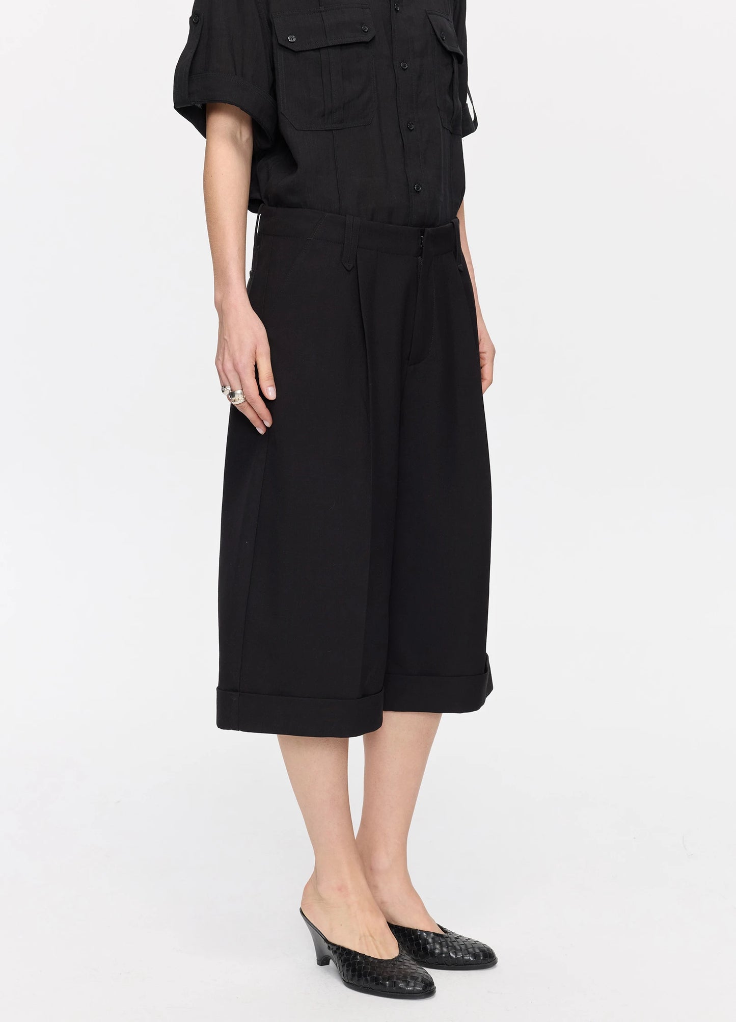 Cropped Tailored Trousers