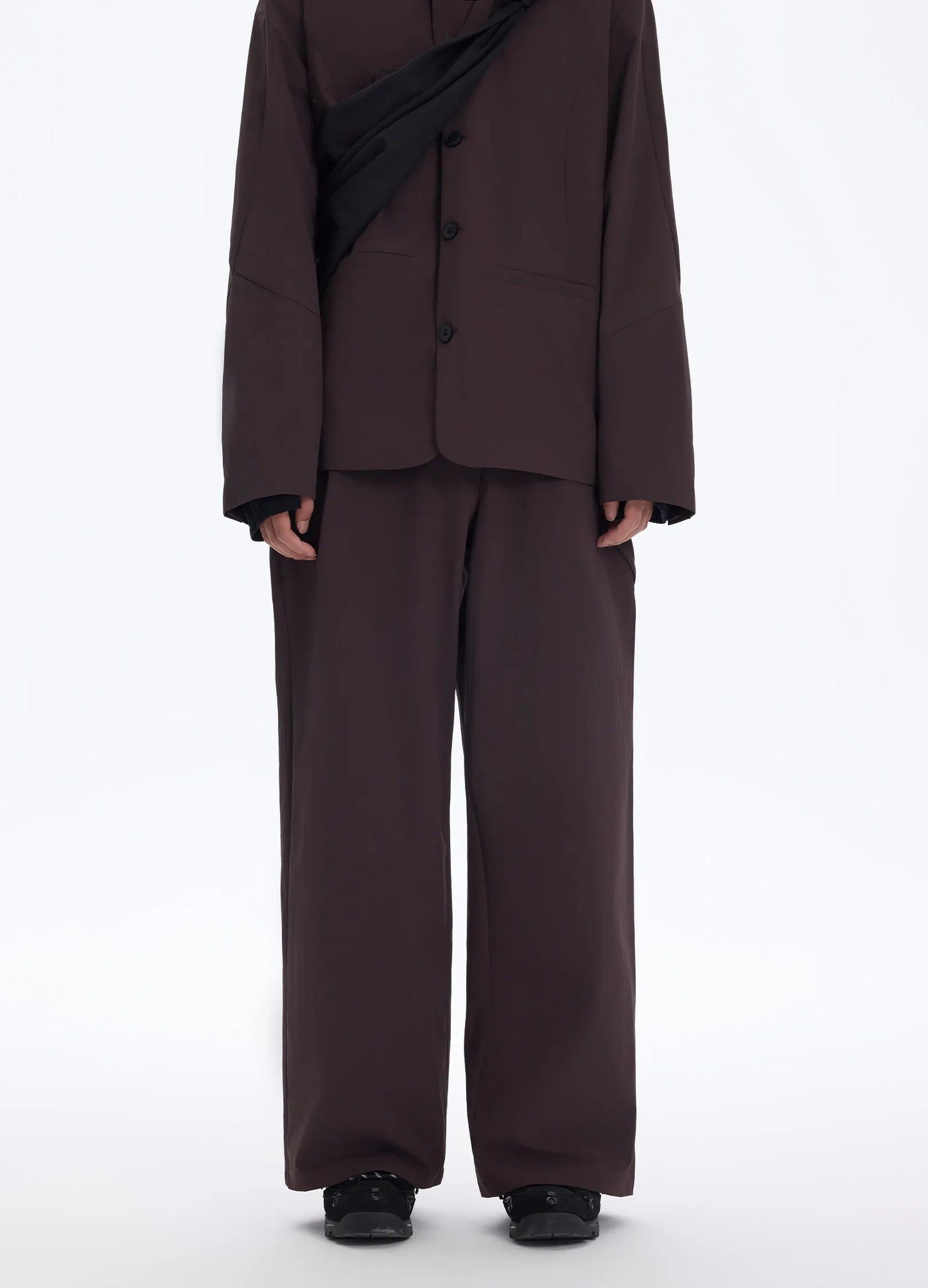 Cross Zip Wide Trousers