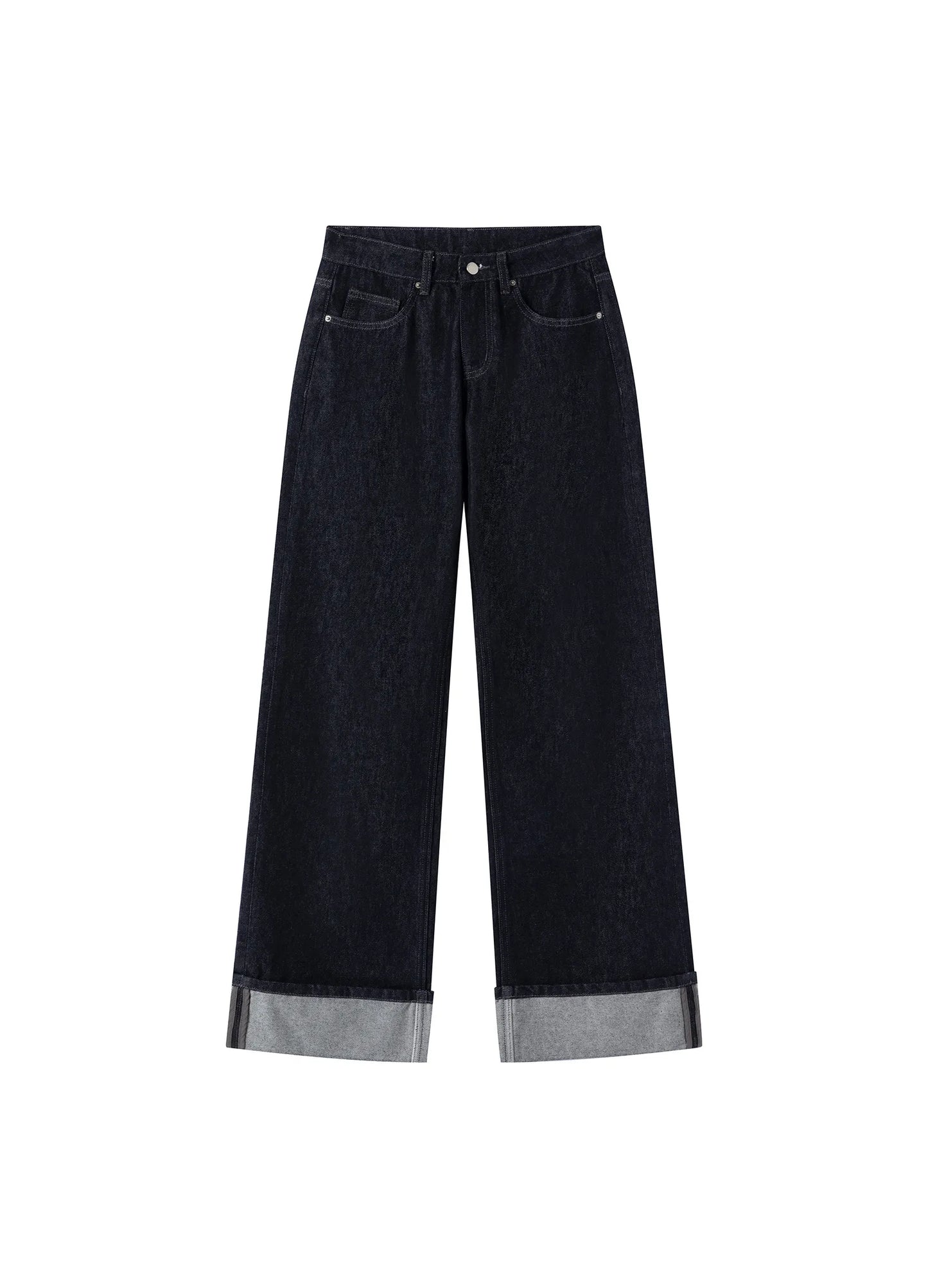 Cuffed Raw Denims
