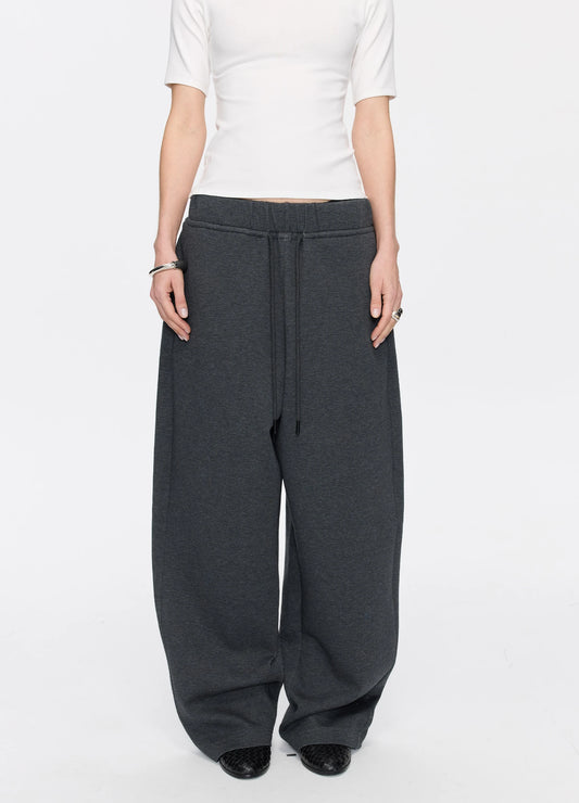 Curved Cotton Sweatpants