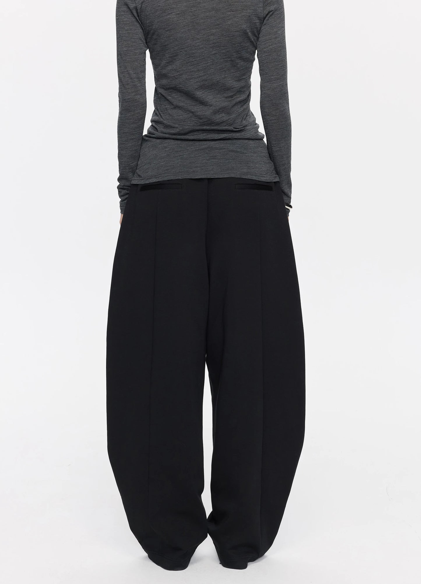 Curved Cotton Sweatpants