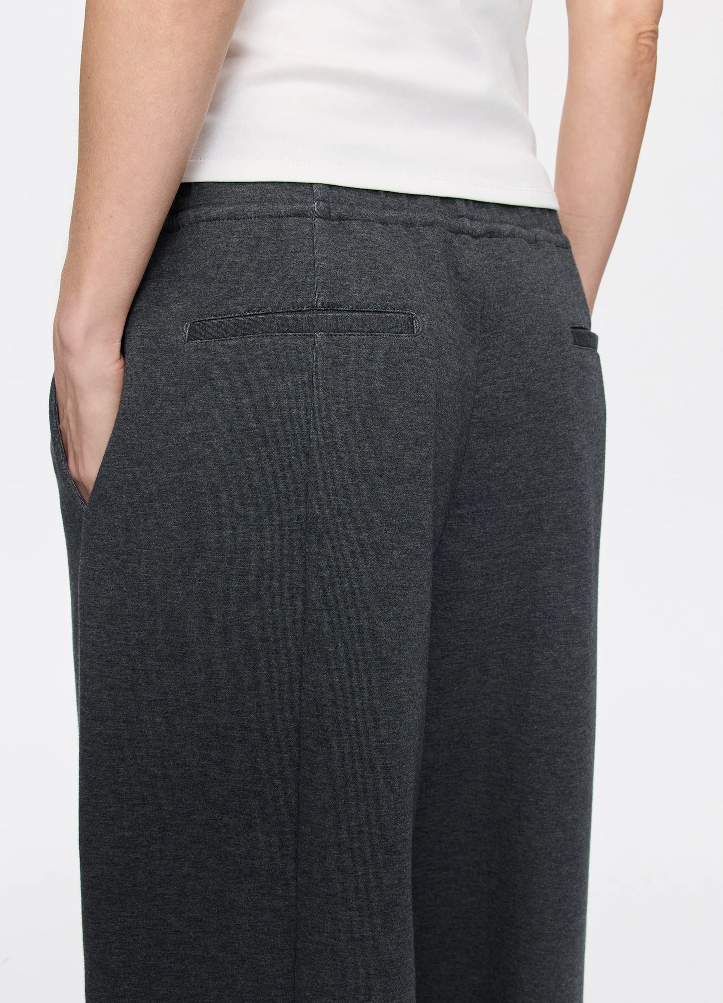 Curved Cotton Sweatpants