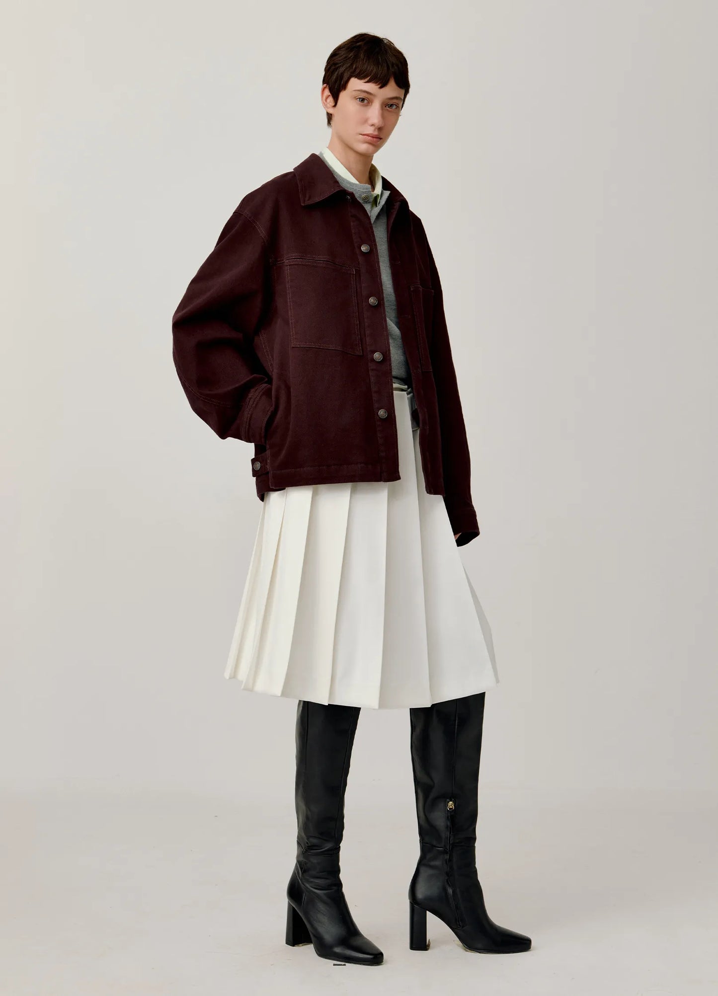 Curved Lapel Jacket