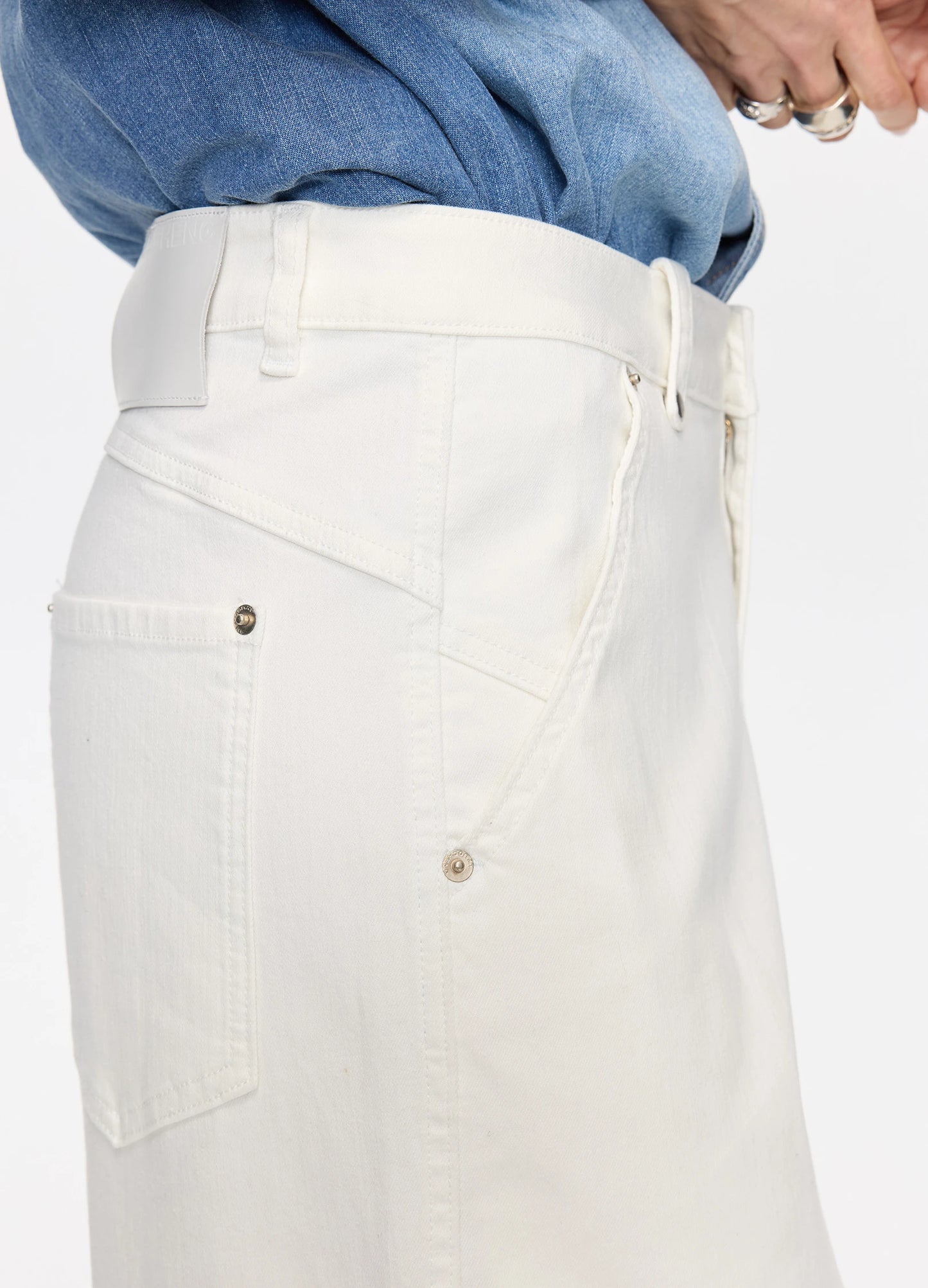 Curved White Denims