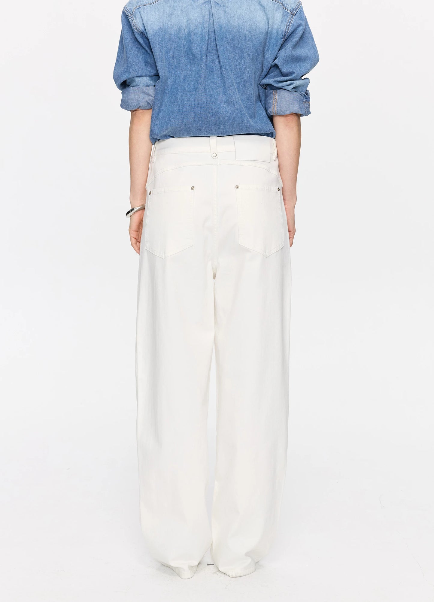 Curved White Denims