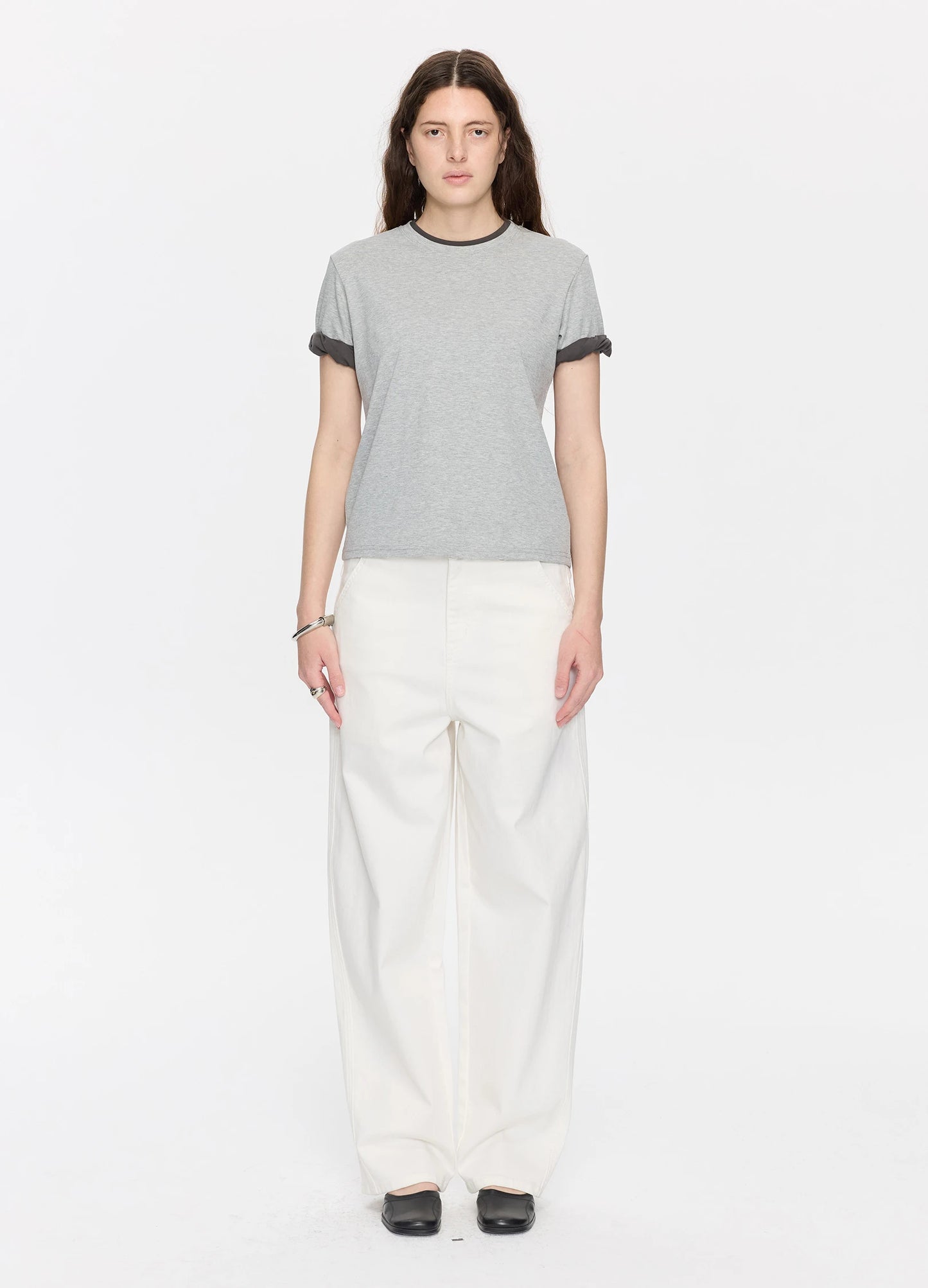 Curved White Denims